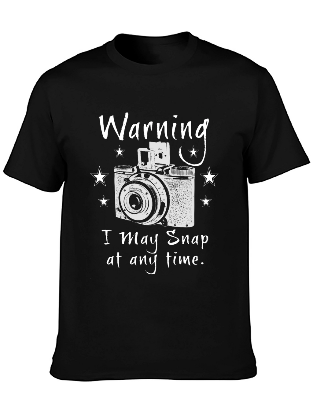 Warning I May Snap T-Shirt - Photographer Gift Tee