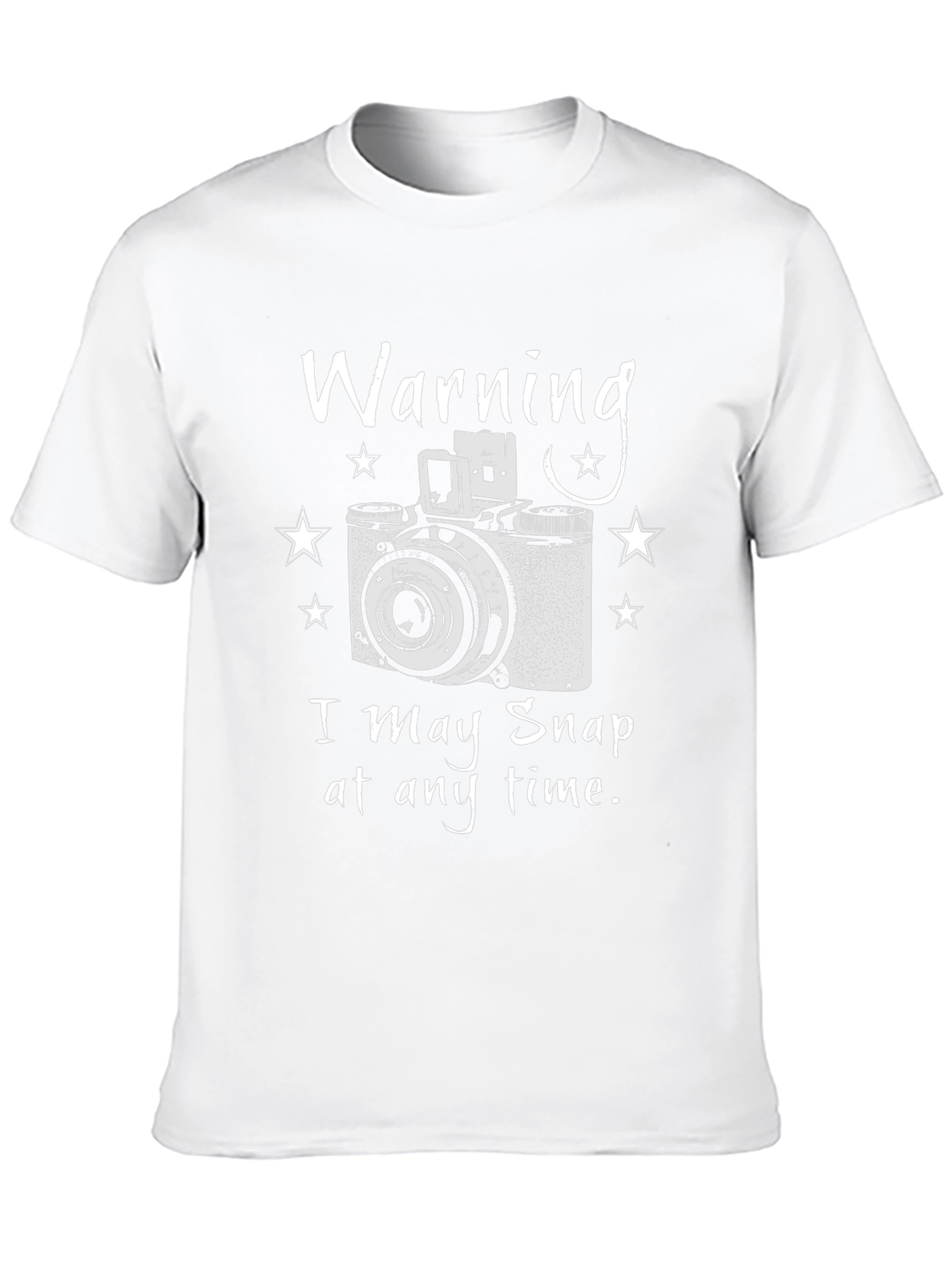 Warning I May Snap T-Shirt - Photographer Gift Tee