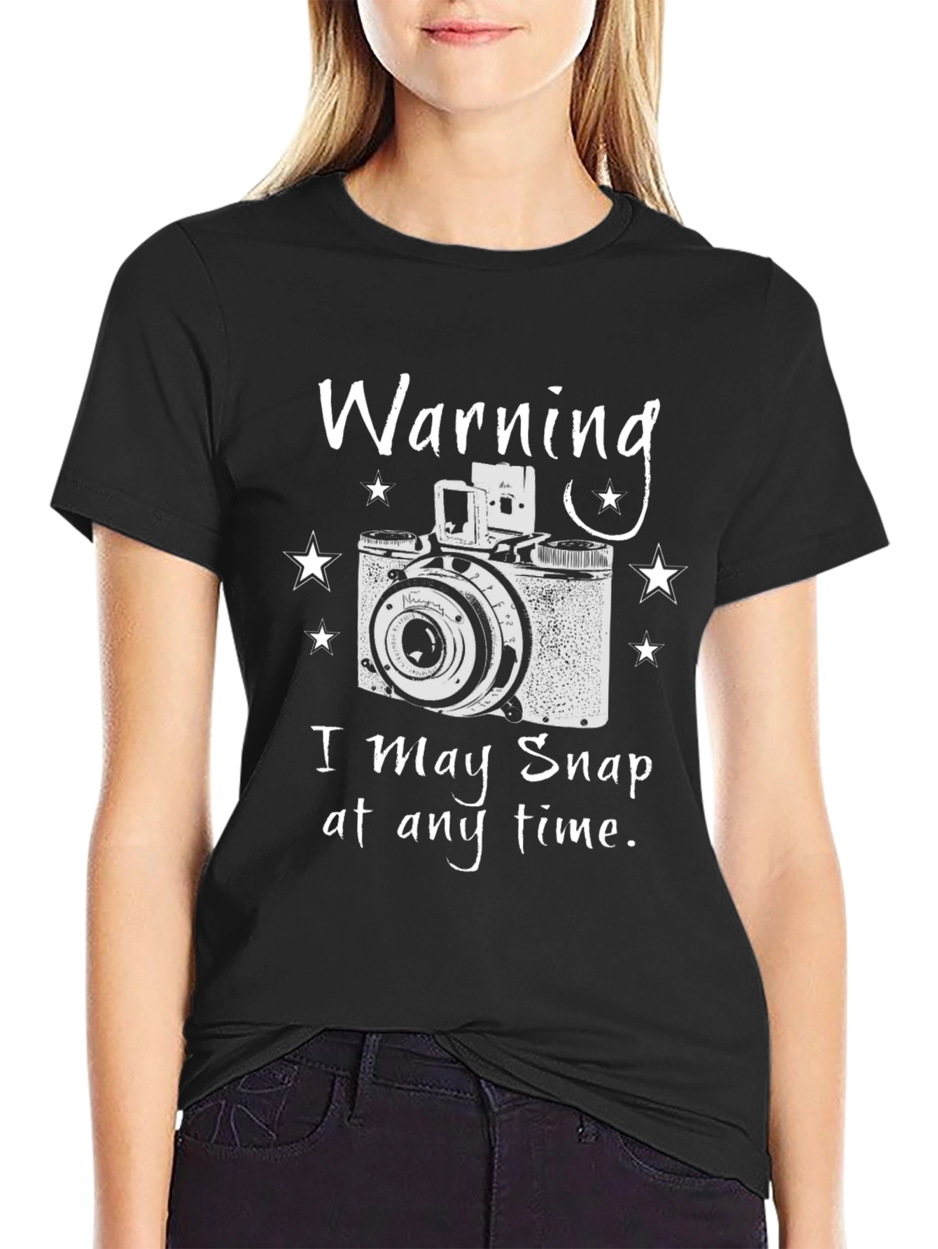 Warning I May Snap T-Shirt - Photographer Gift Tee