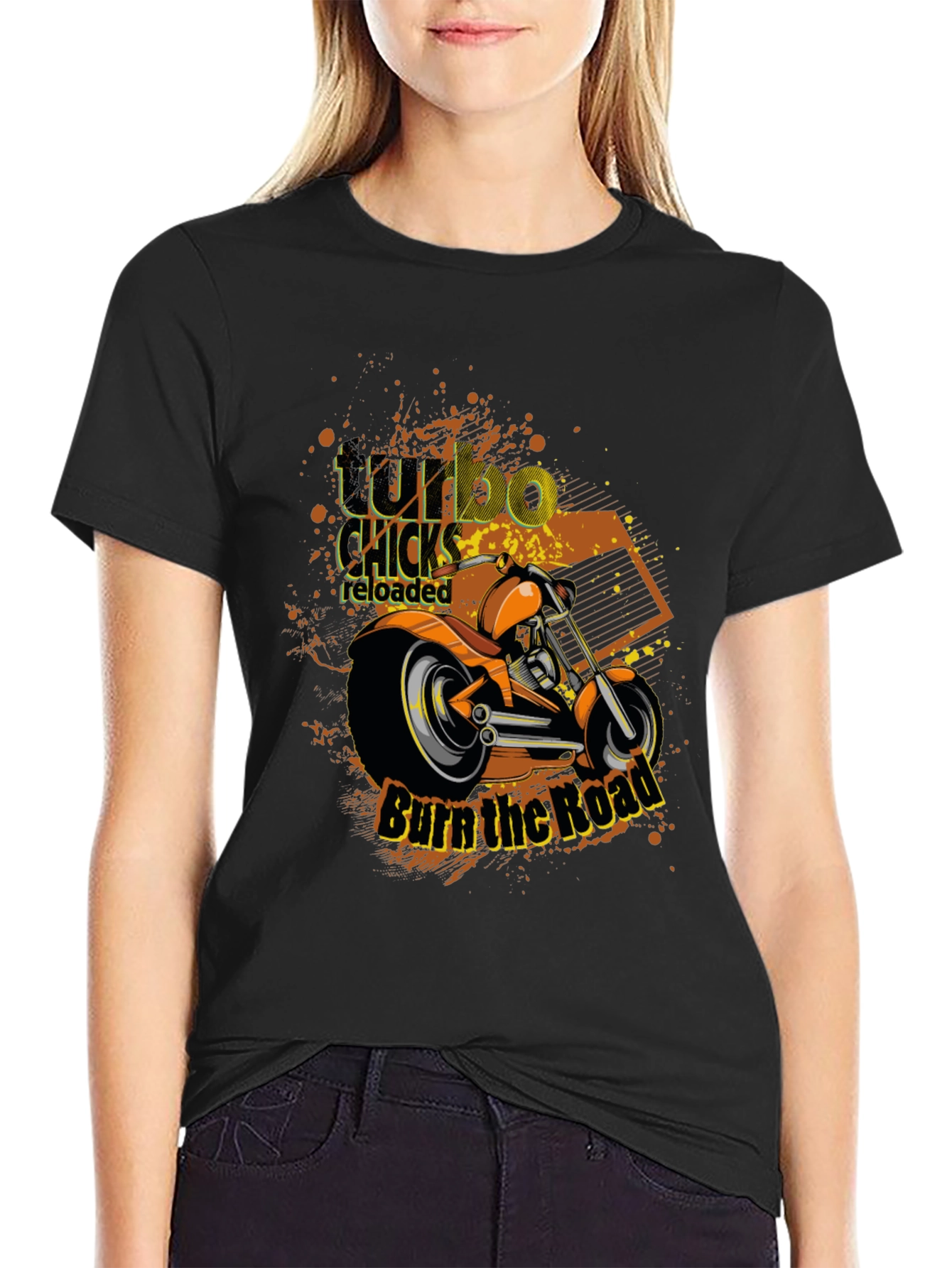 Turbo Chicks Motorcycle Graphic Tee