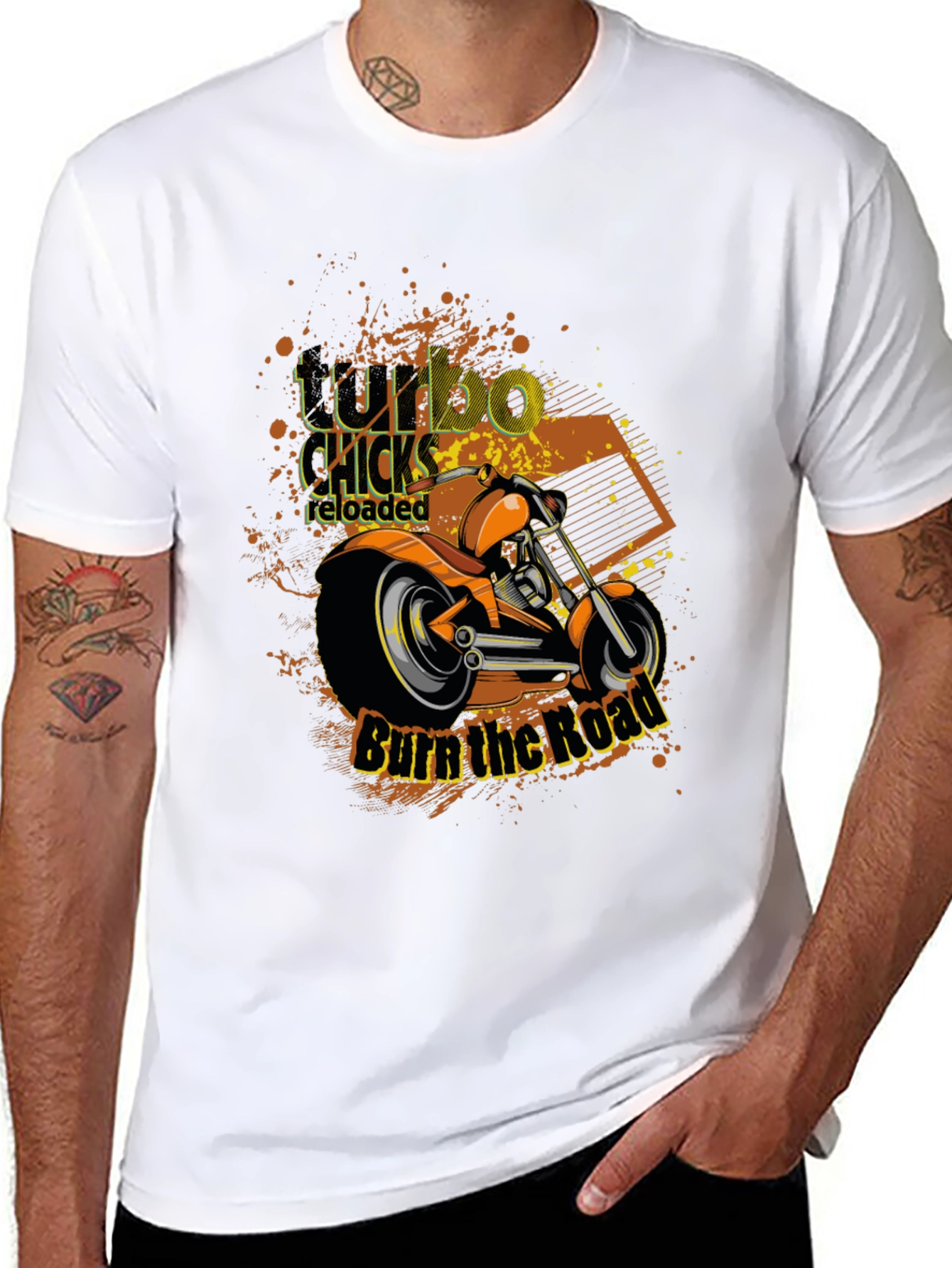 Turbo Chicks Motorcycle Graphic Tee