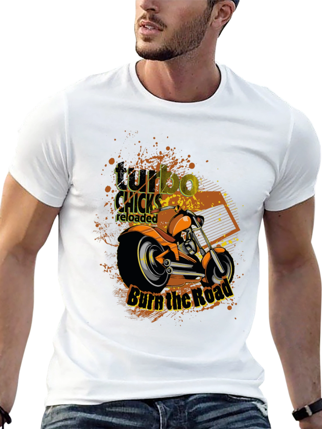 Turbo Chicks Motorcycle Graphic Tee