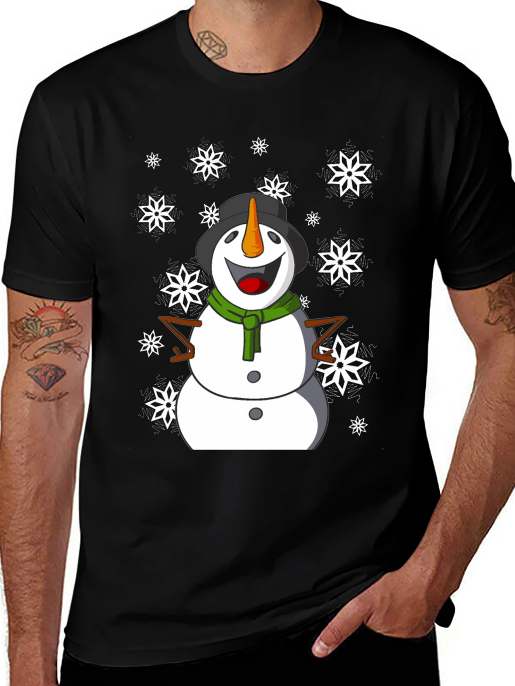 Festive Snowman Graphic Tee