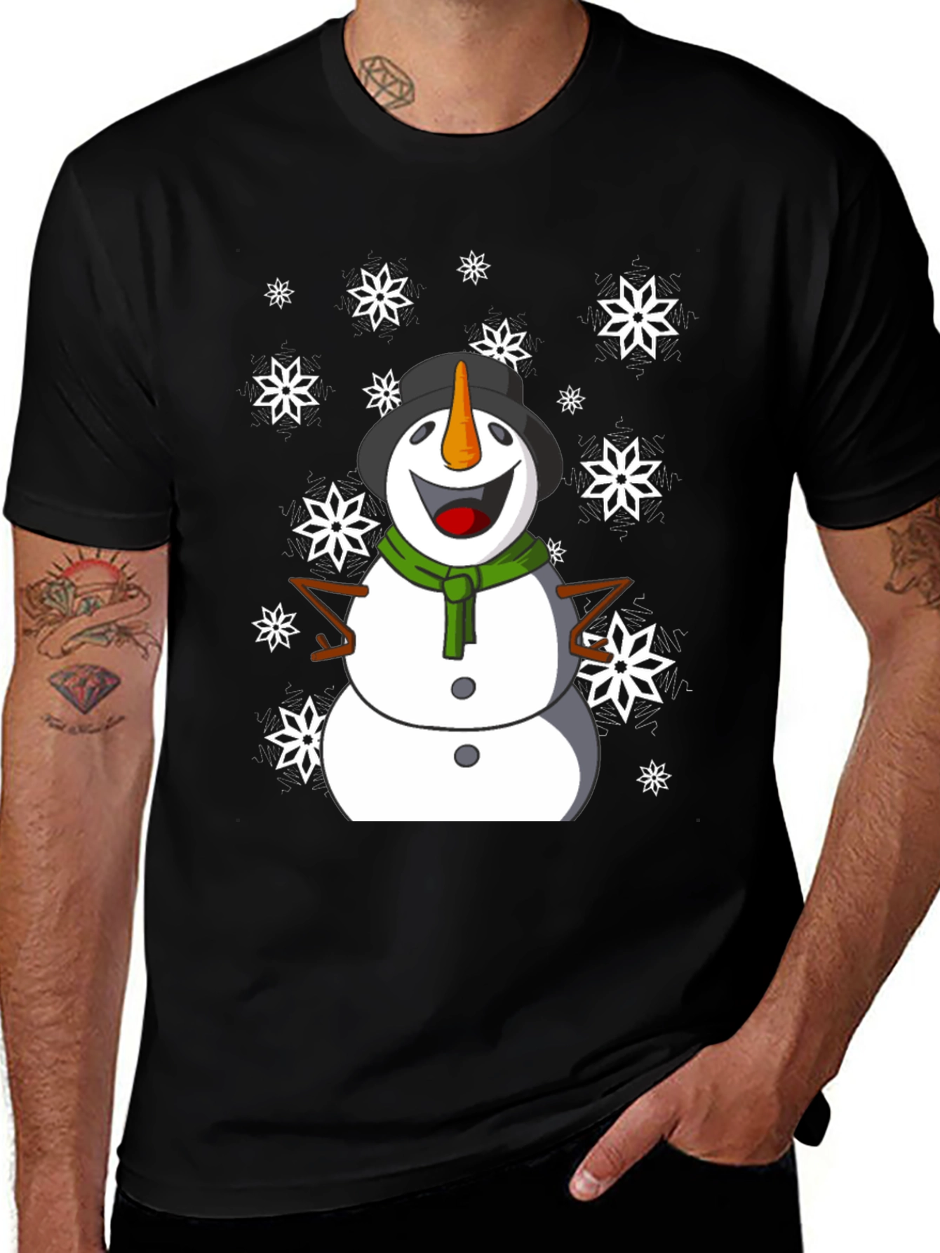 Festive Snowman Graphic Tee
