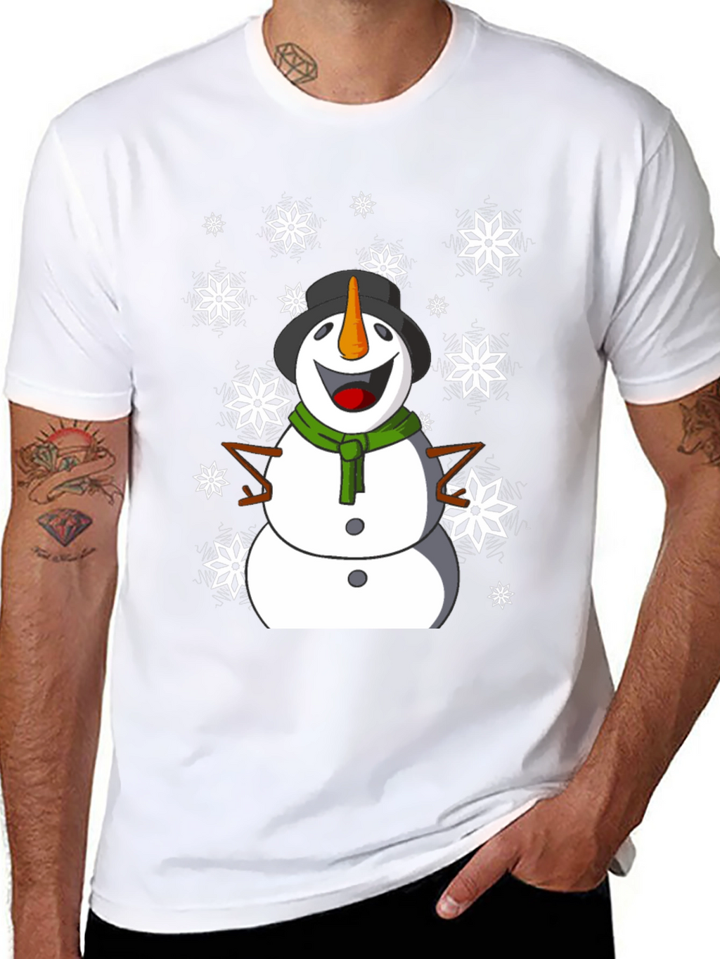 Festive Snowman Graphic Tee