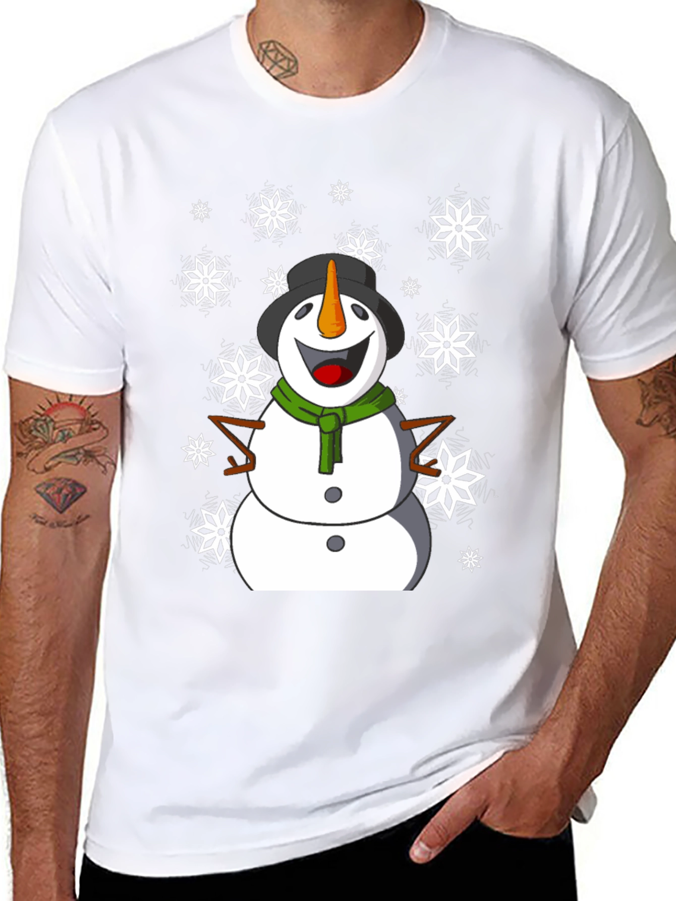 Festive Snowman Graphic Tee