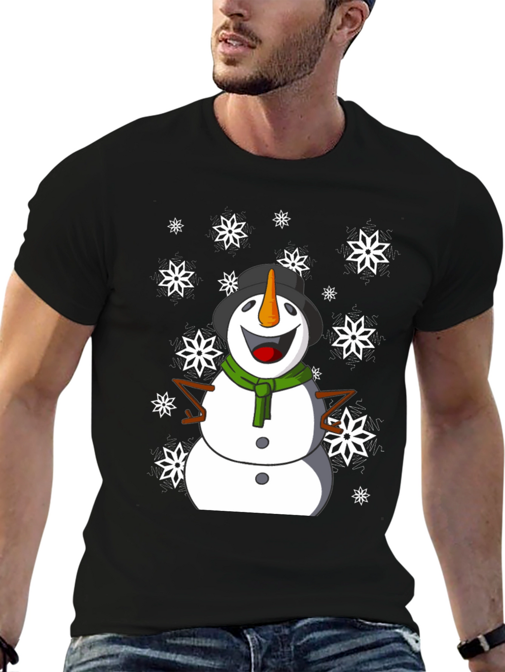 Festive Snowman Graphic Tee