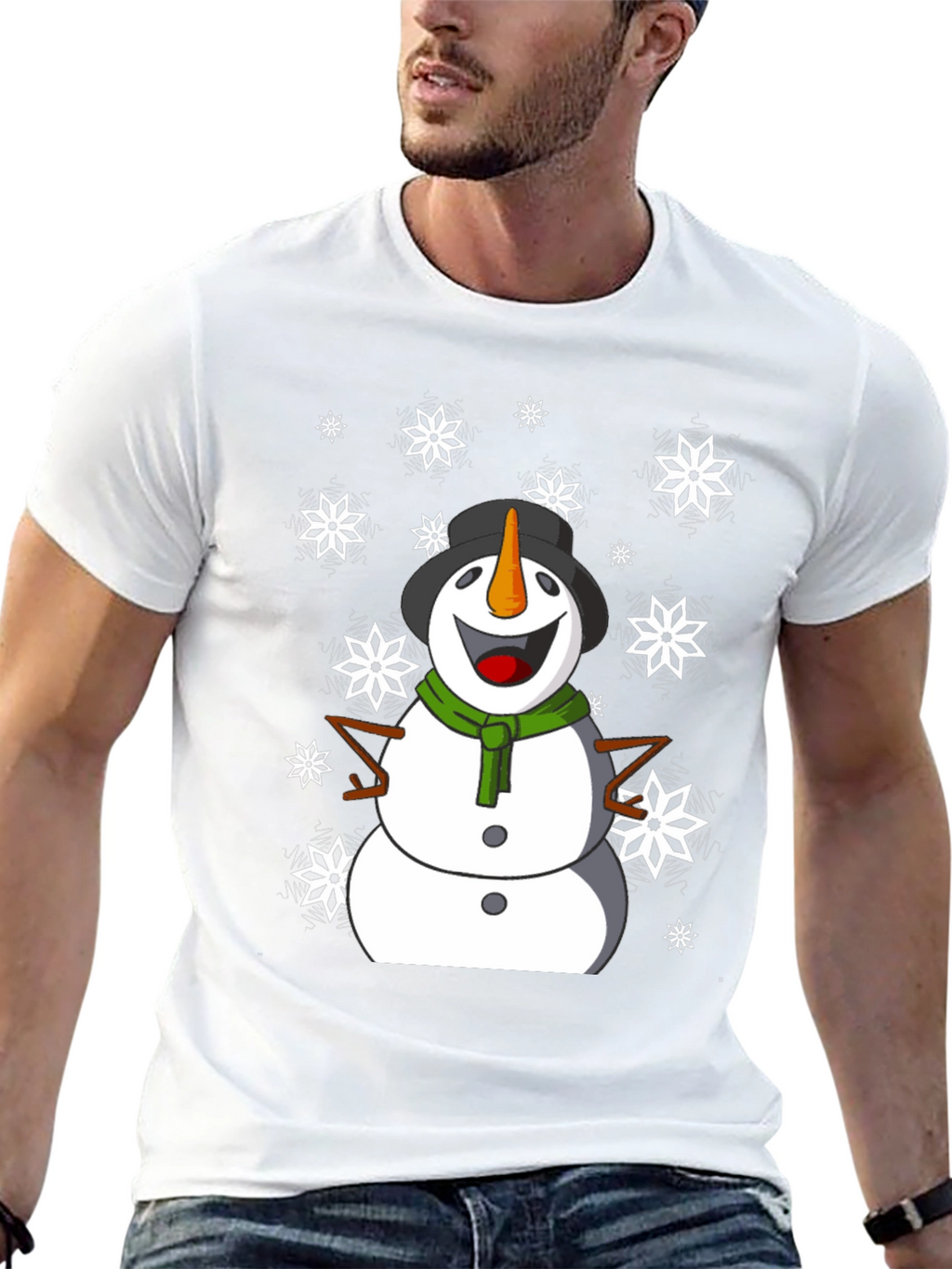 Festive Snowman Graphic Tee