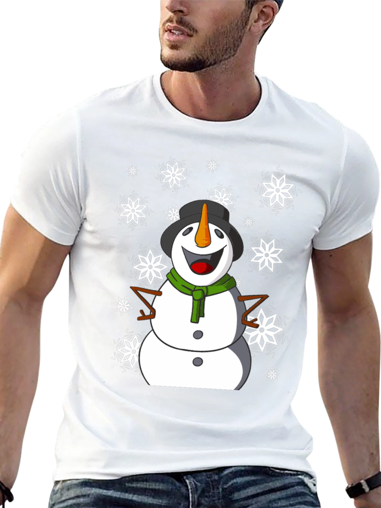 Festive Snowman Graphic Tee