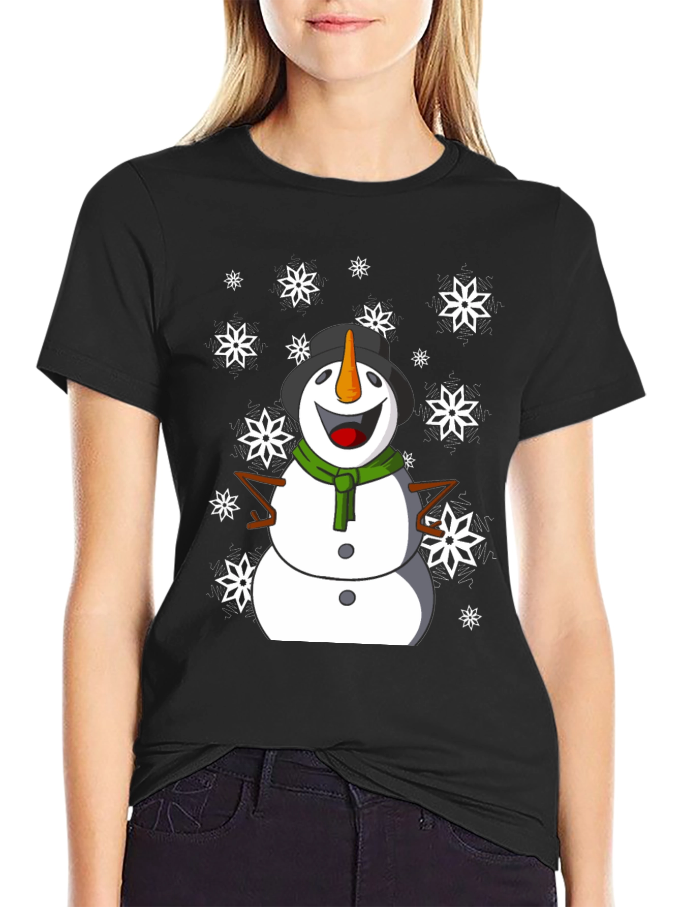 Festive Snowman Graphic Tee