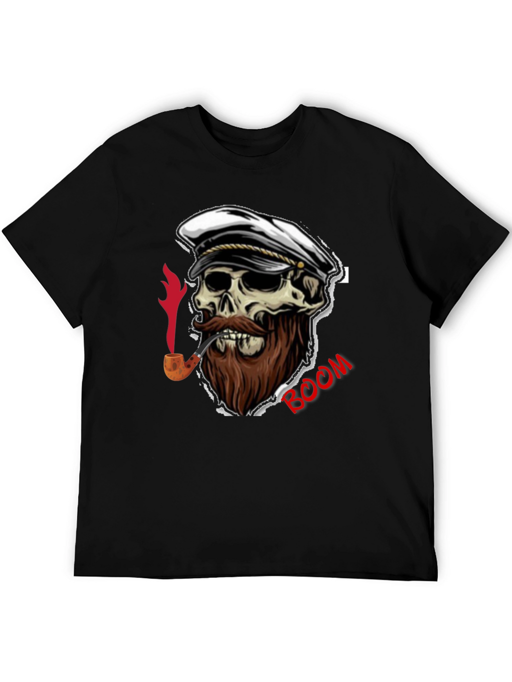 Skull Captain Boom Graphic T-Shirt