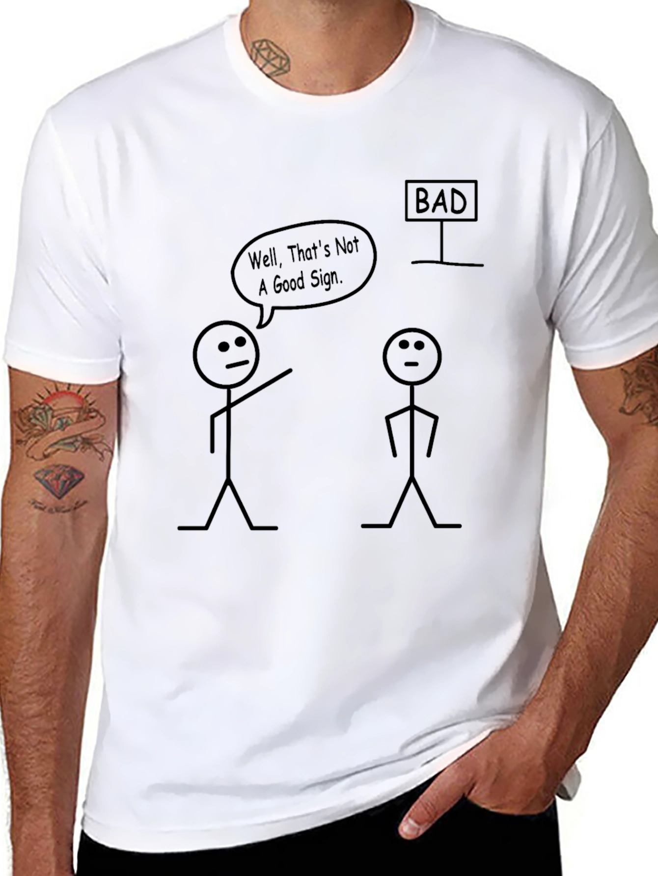 Funny Bad Sign Graphic T-Shirt