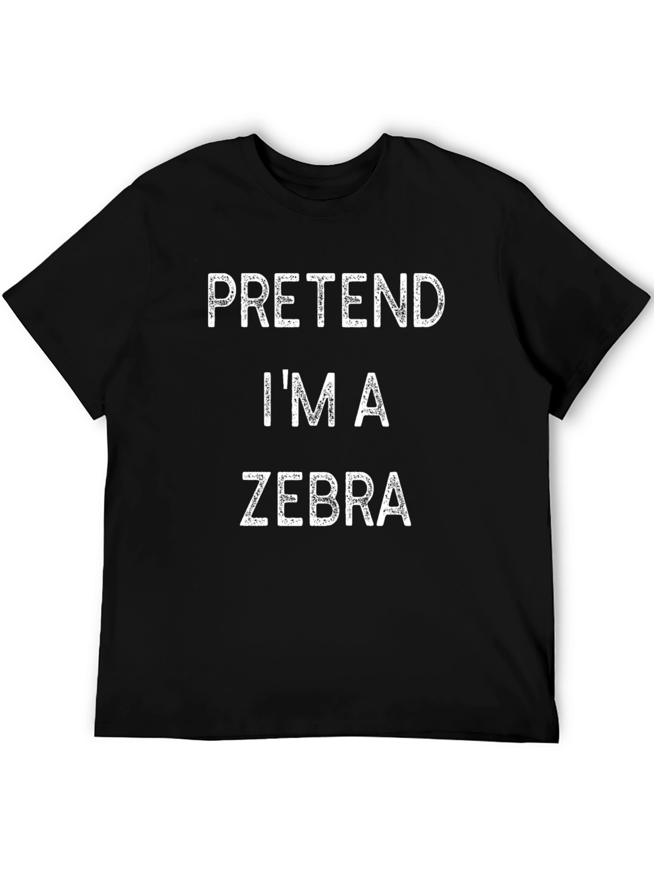 Pretend Im A Zebra T-Shirt - Funny Halloween Costume Tee