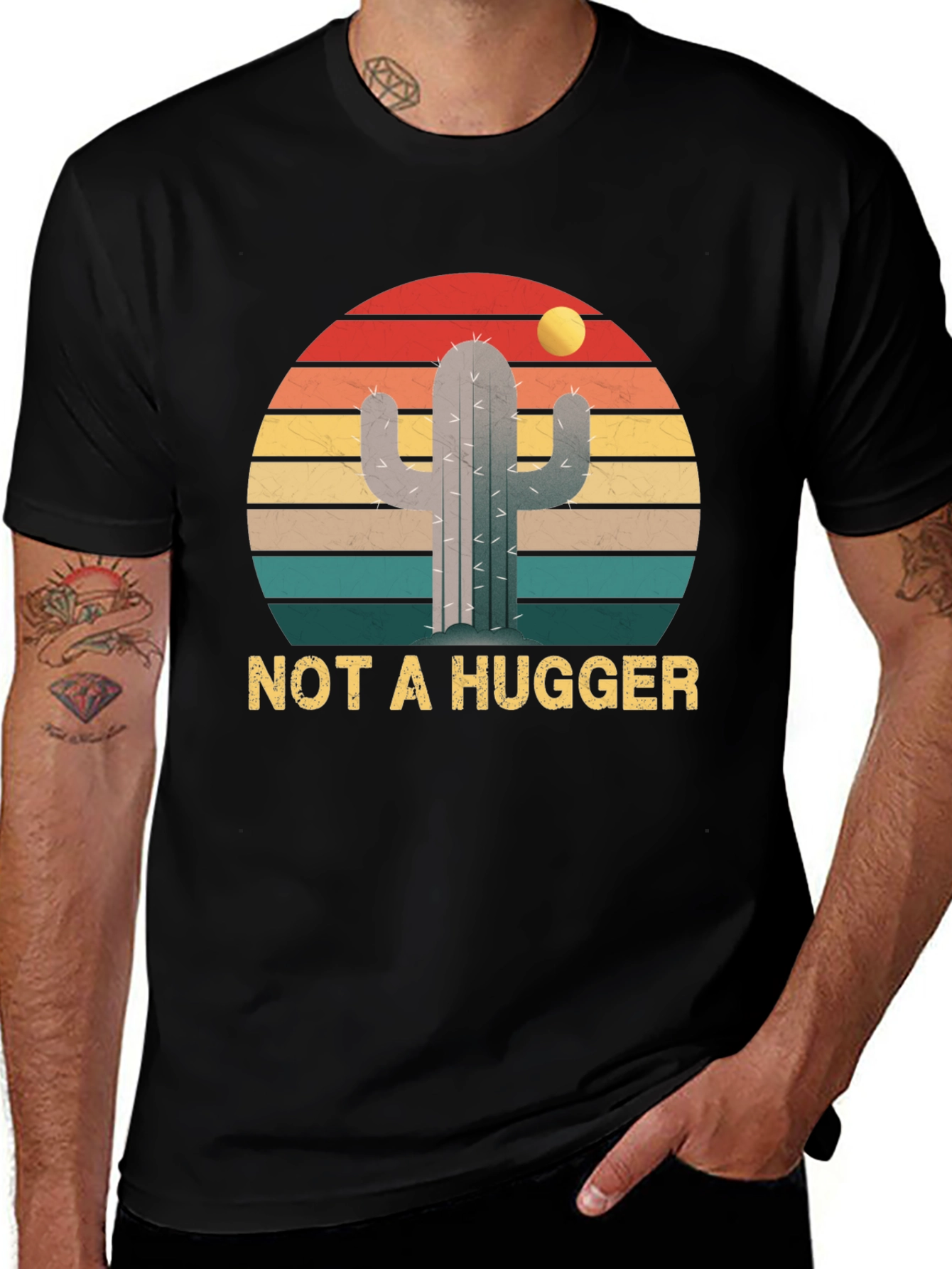 Not a Hugger Cactus Graphic Tee