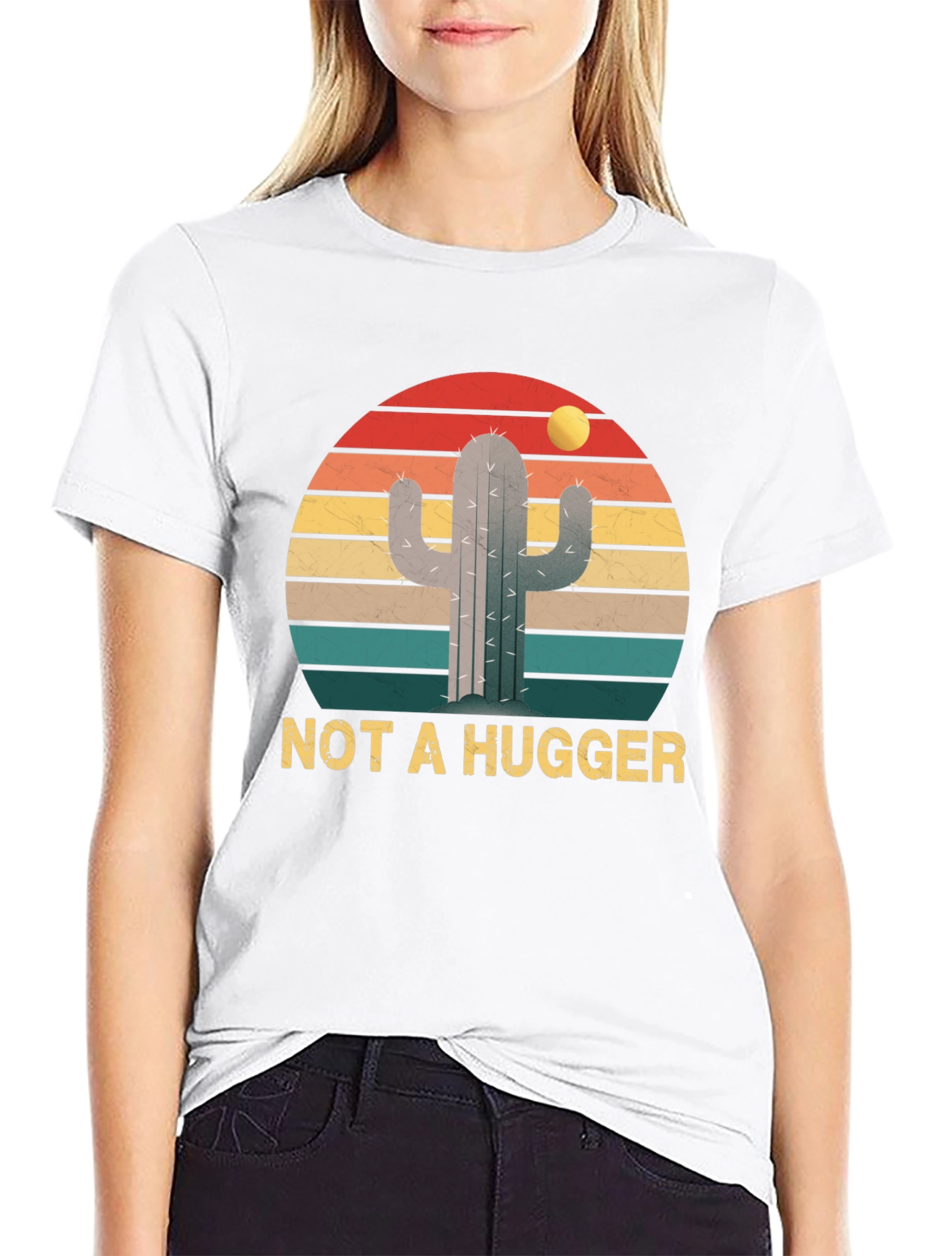 Not a Hugger Cactus Graphic Tee