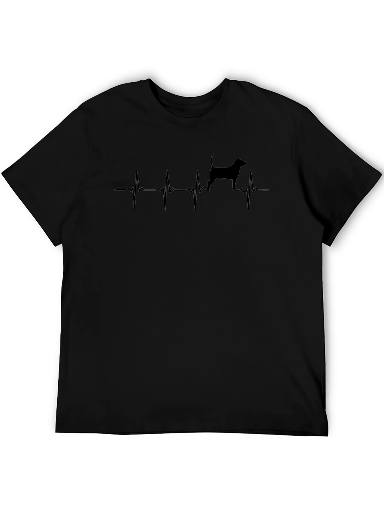 Dog Heartbeat T-Shirt - Black