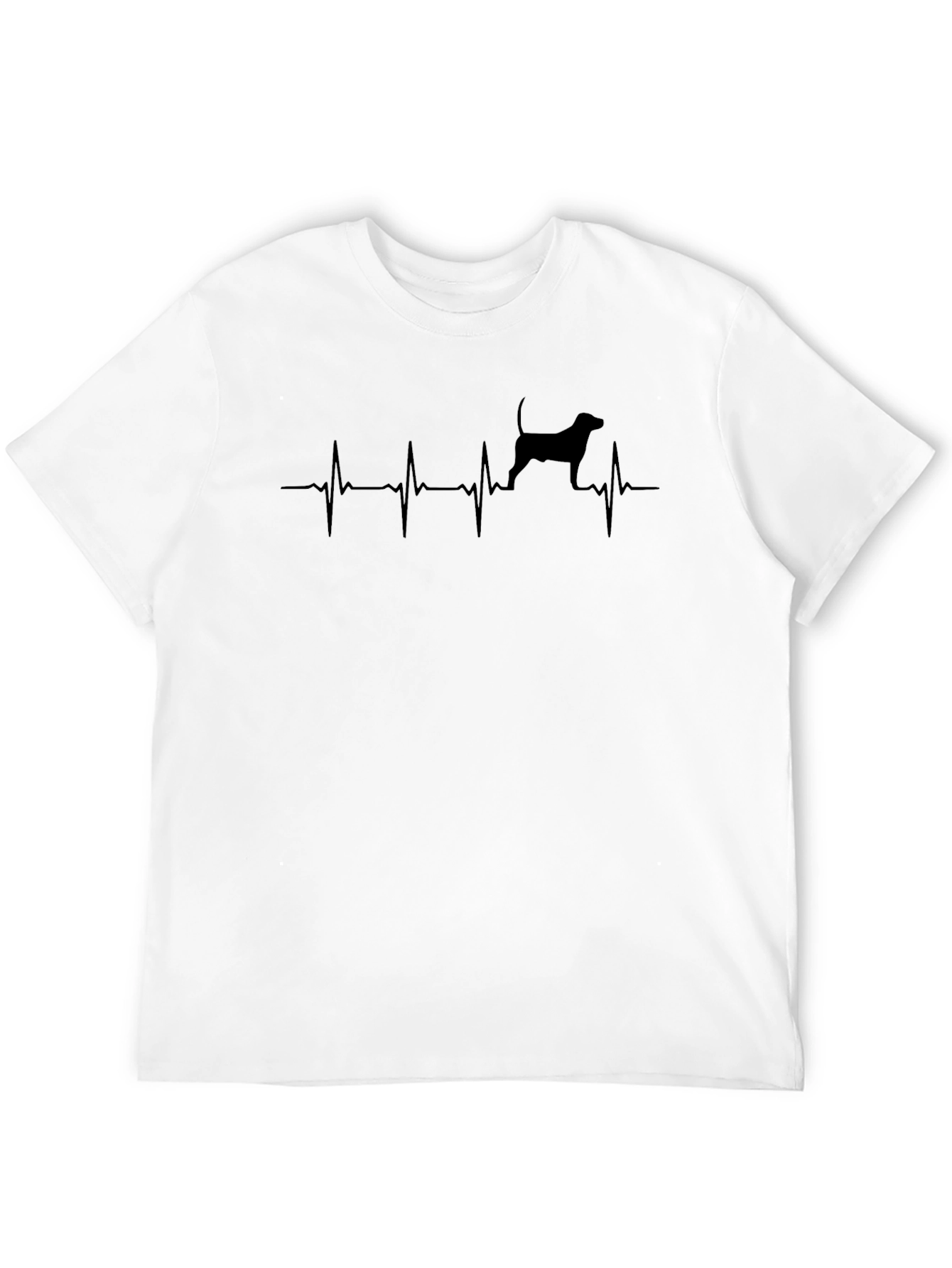 Dog Heartbeat T-Shirt - Black
