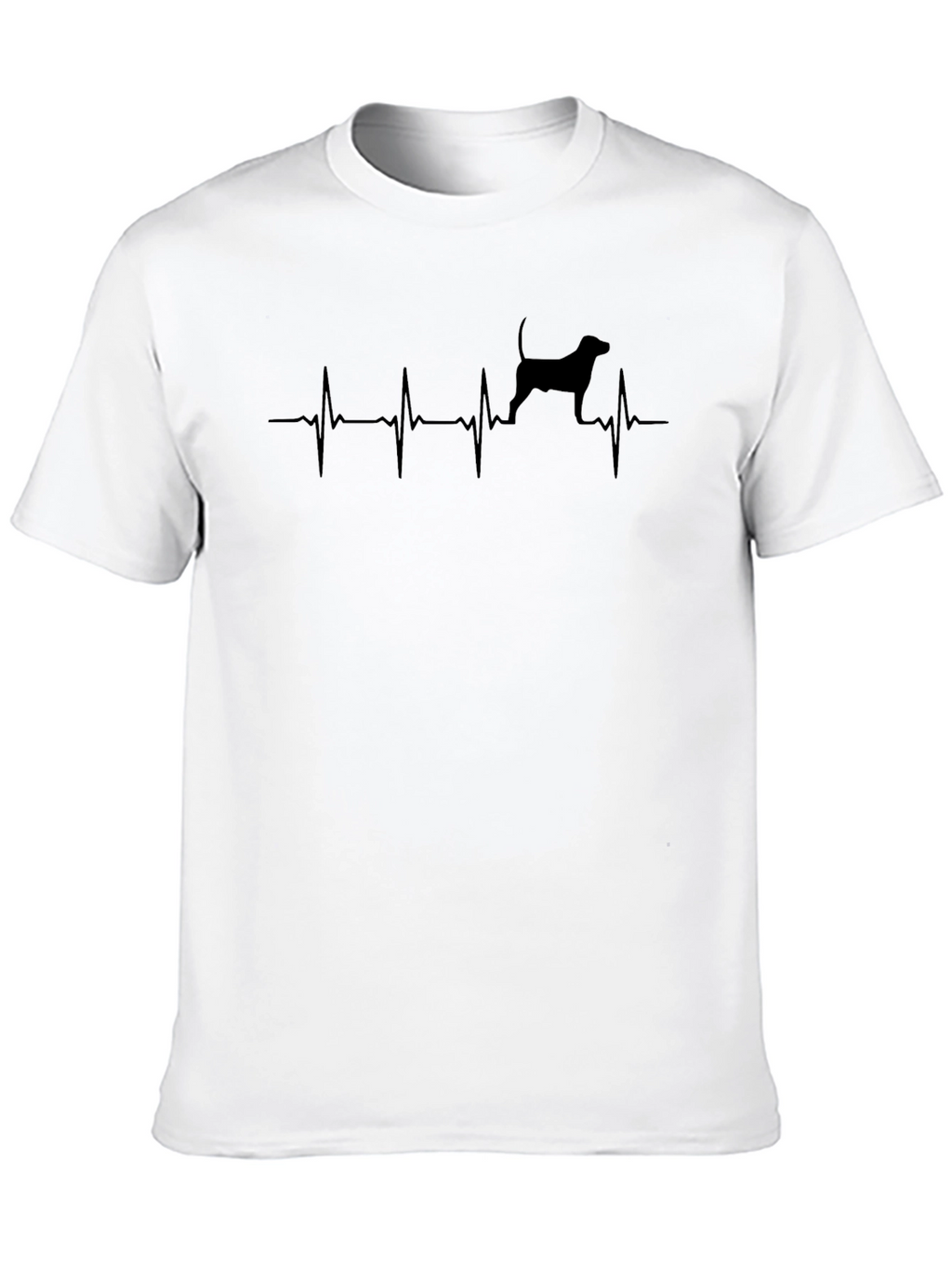 Dog Heartbeat T-Shirt - Black