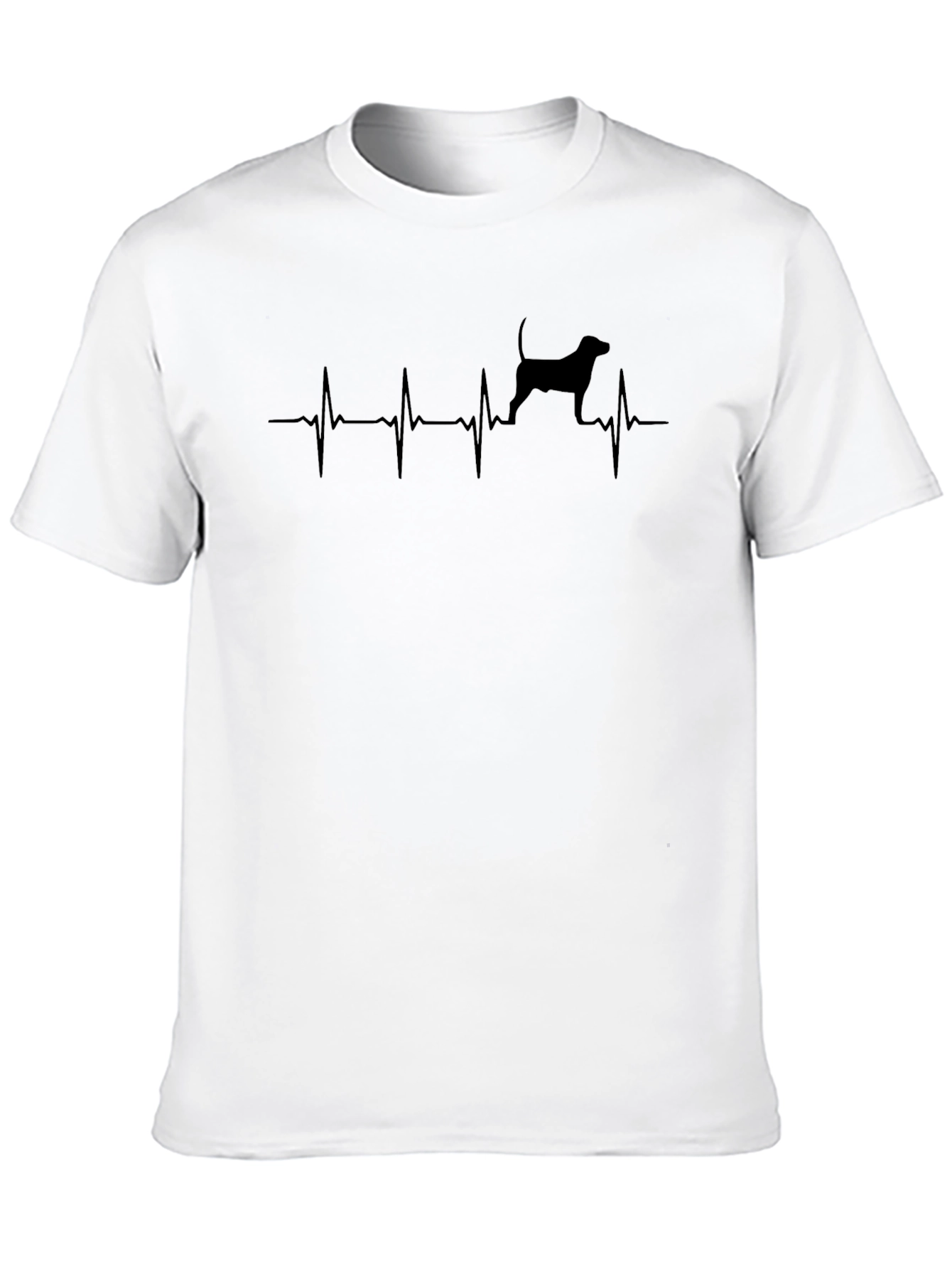 Dog Heartbeat T-Shirt - Black