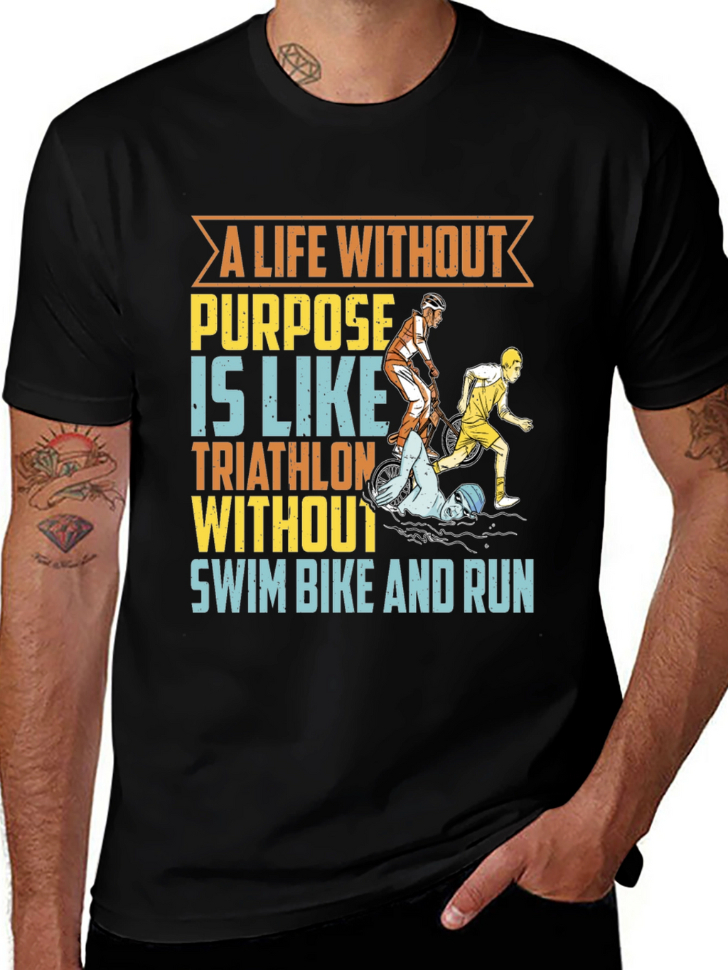 Triathlon T-Shirt - A Life Without Purpose Tee