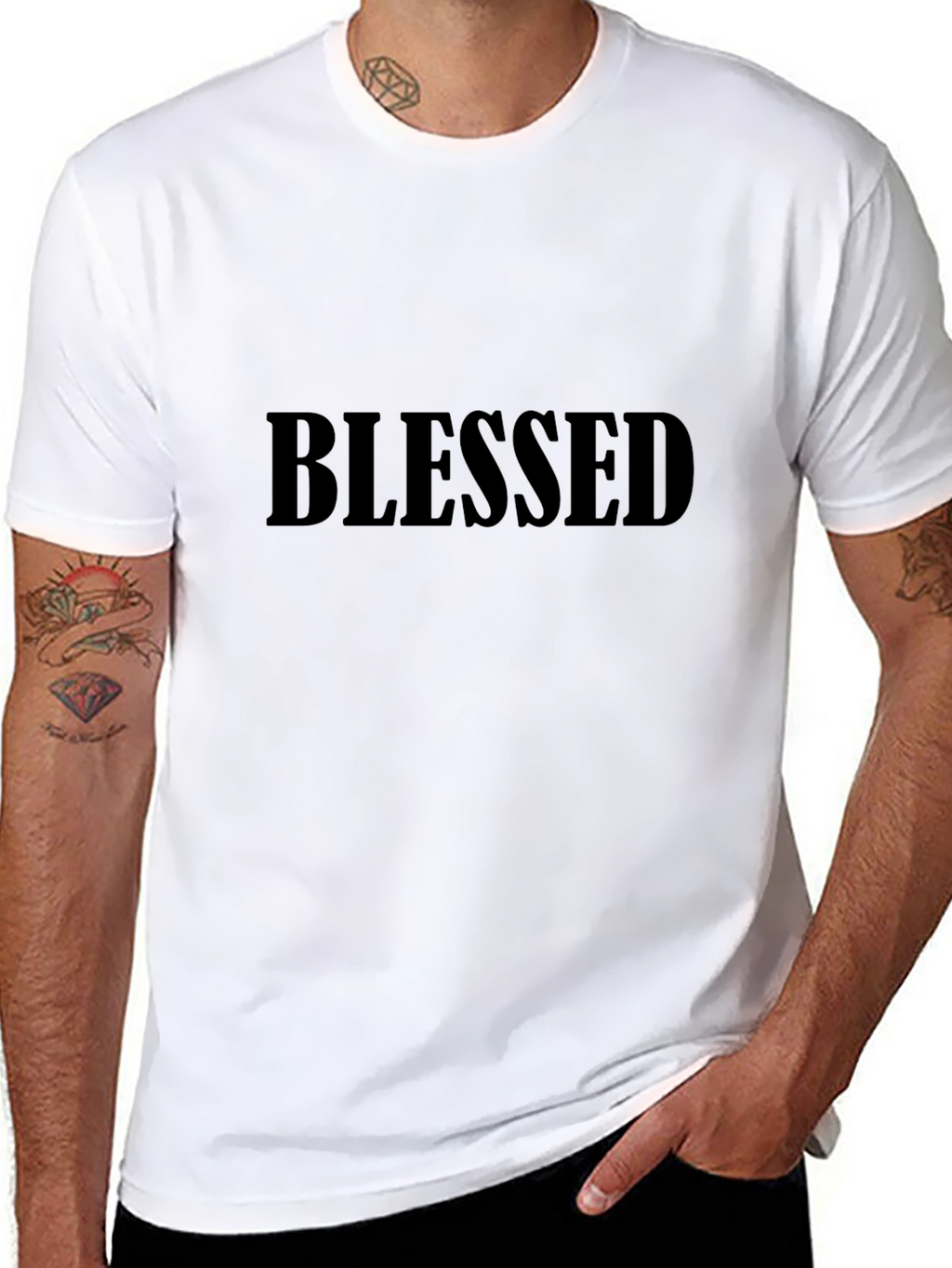 Blessed Black T-Shirt - Minimalist Design