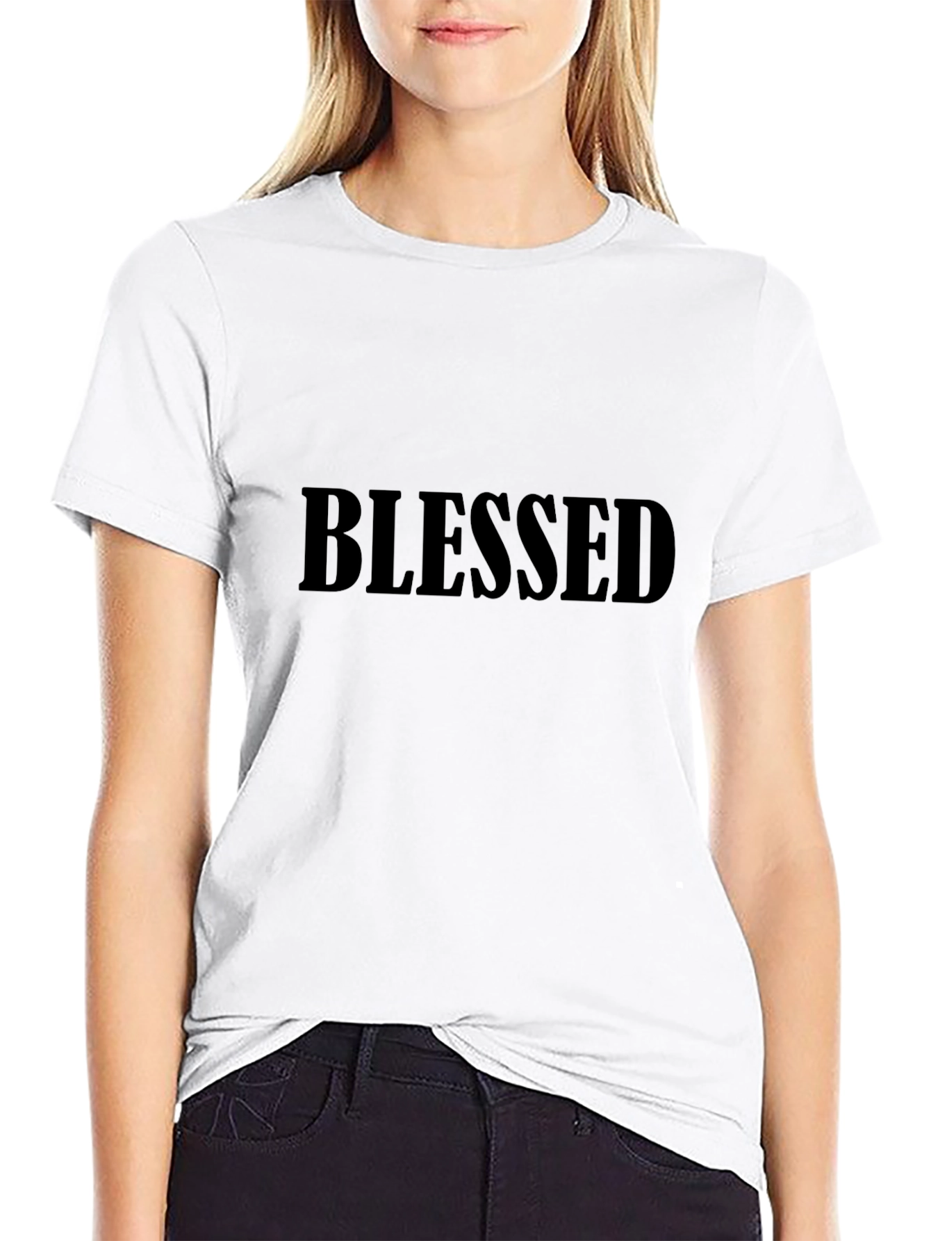 Blessed Black T-Shirt - Minimalist Design