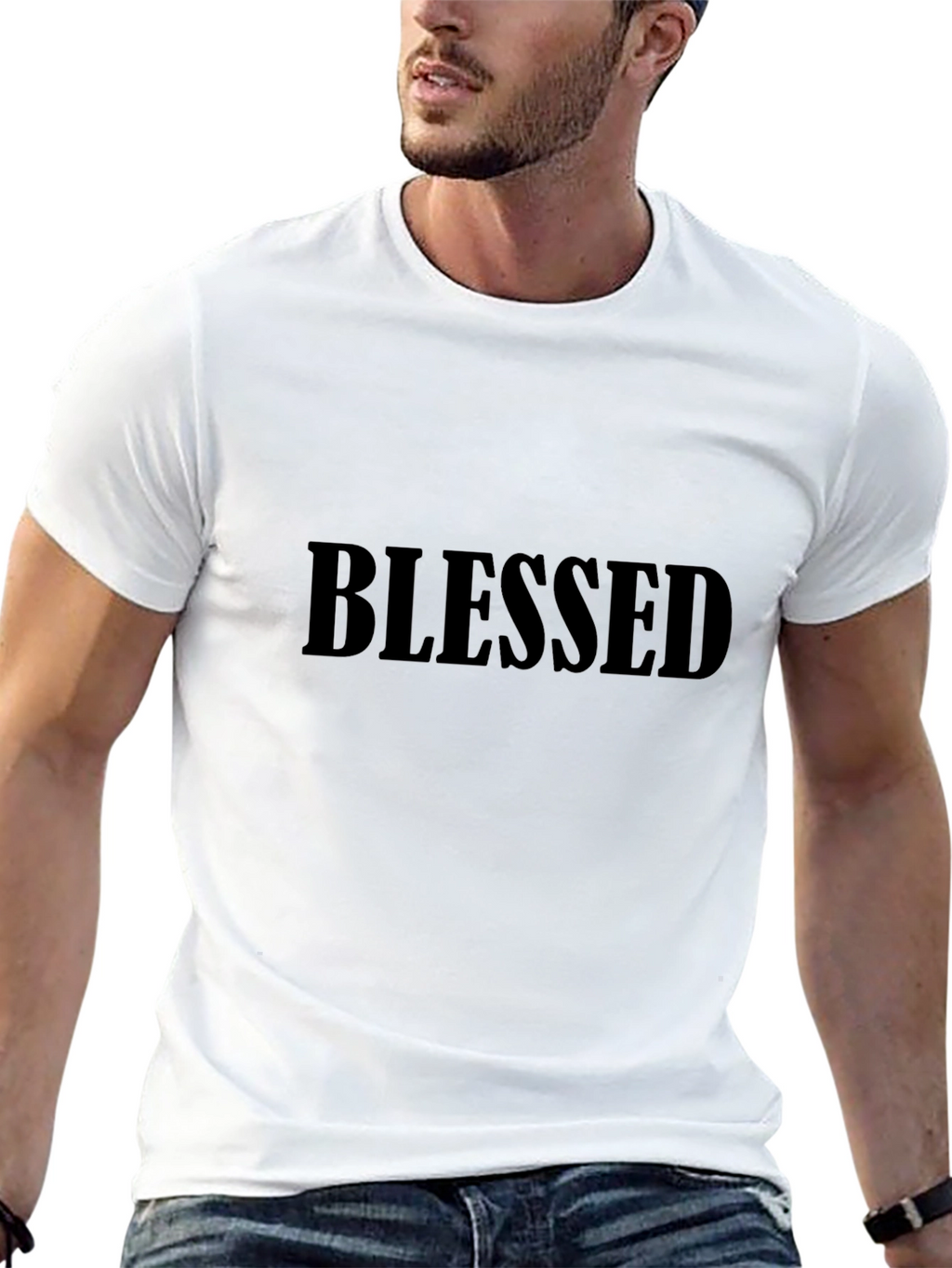 Blessed Black T-Shirt - Minimalist Design