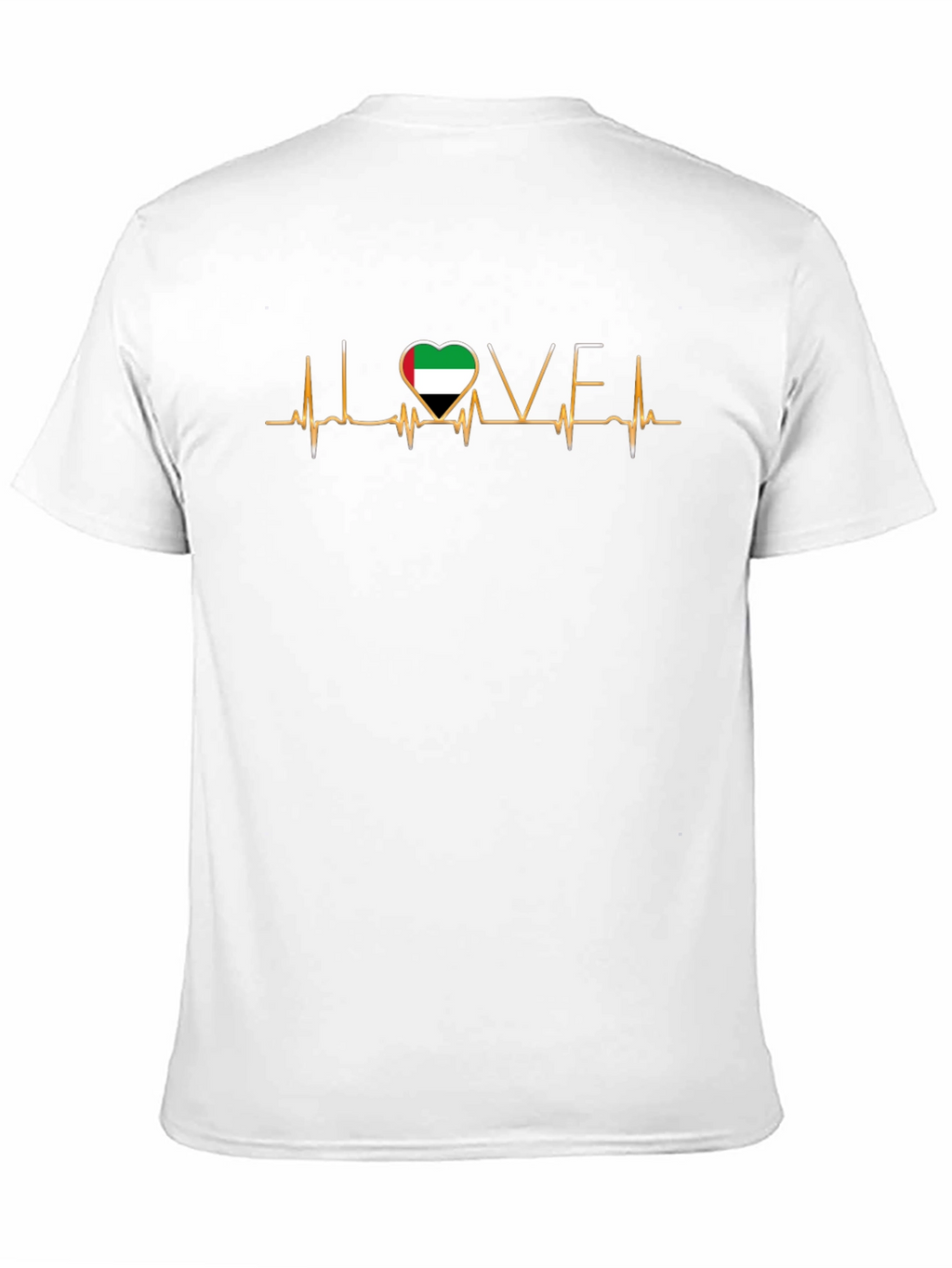 Love UAE Heartbeat T-Shirt - Patriotic Design