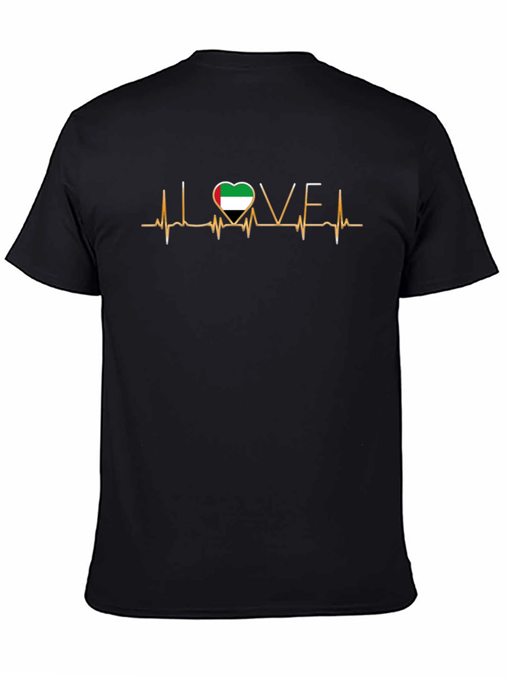 Love UAE Heartbeat T-Shirt - Patriotic Design