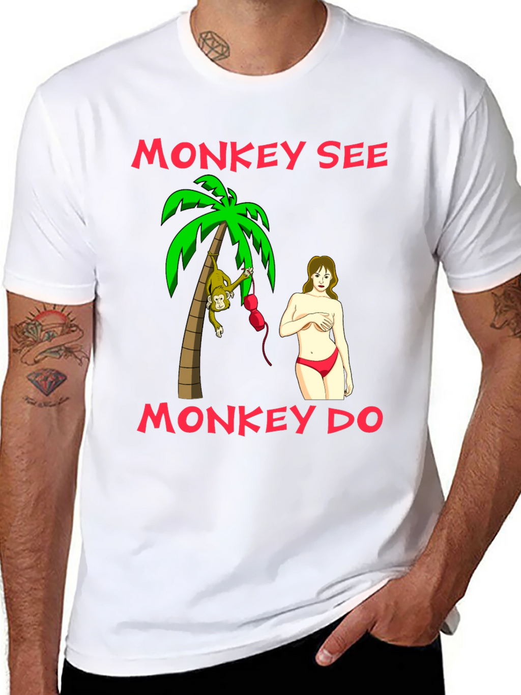 Monkey See Monkey Do Graphic T-Shirt