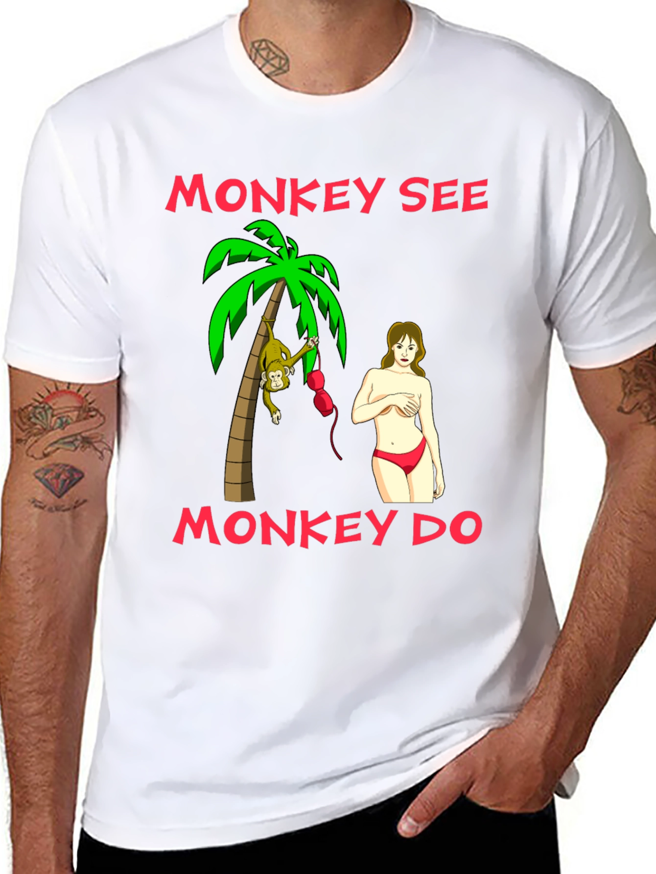 Monkey See Monkey Do Graphic T-Shirt