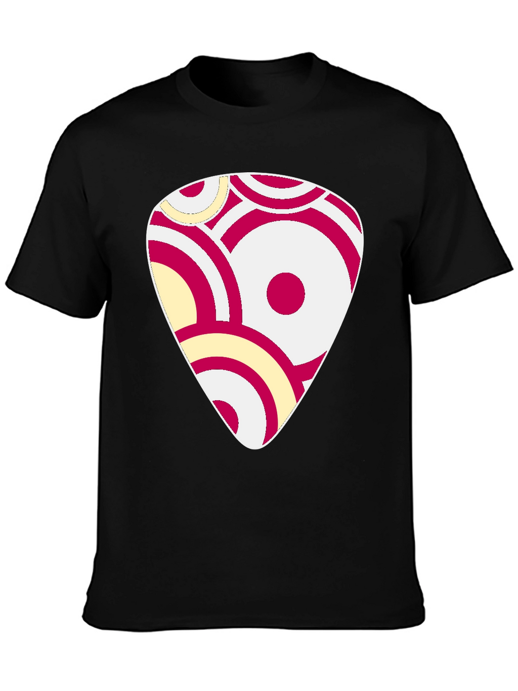 Abstract Graphic Print Black Cotton T-Shirt