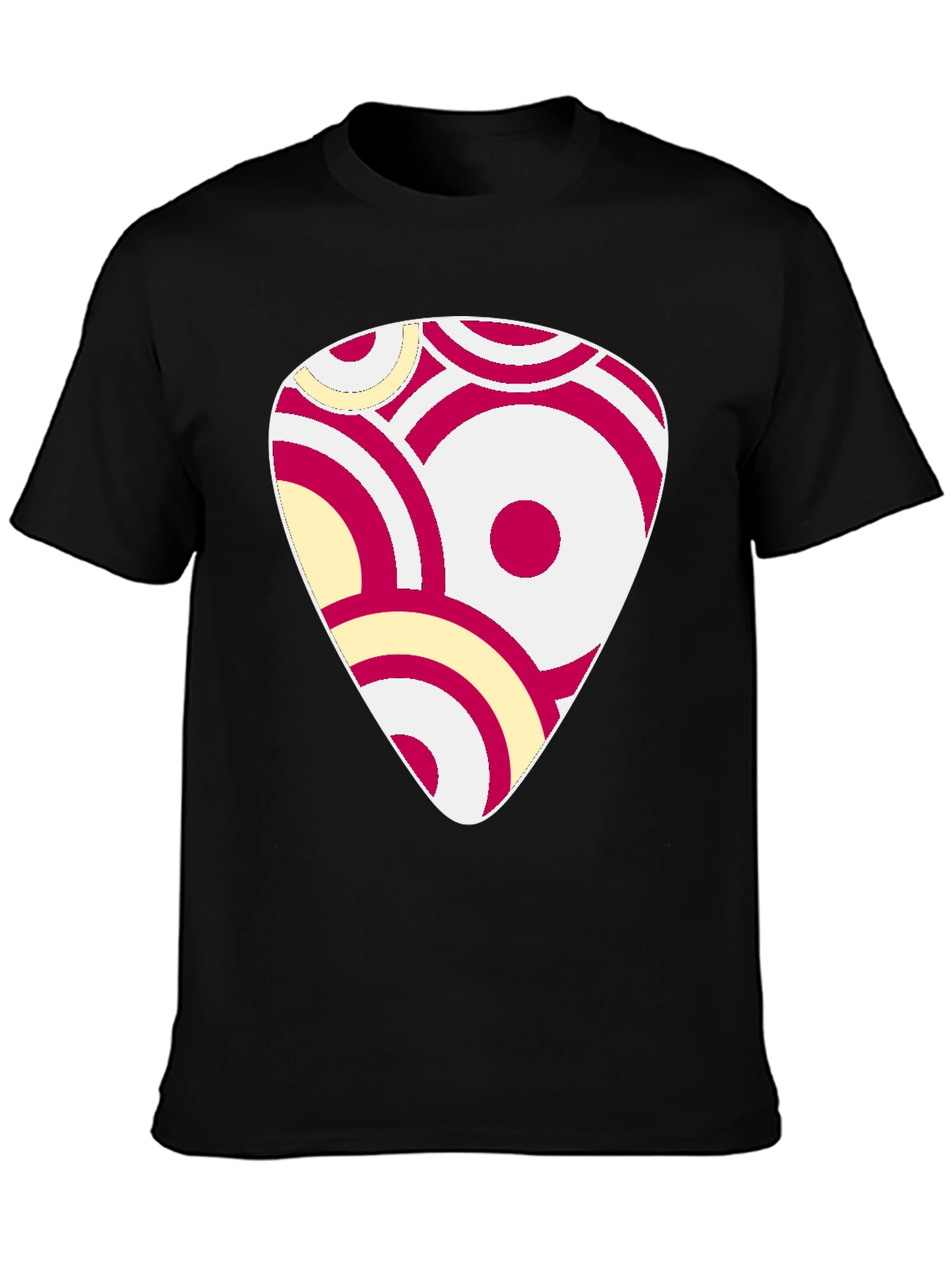 Abstract Graphic Print Black Cotton T-Shirt