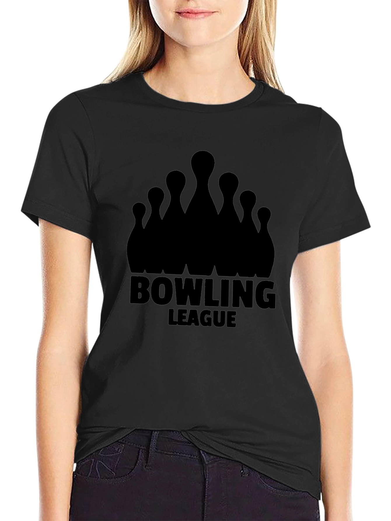 Bowling League Black T-Shirt