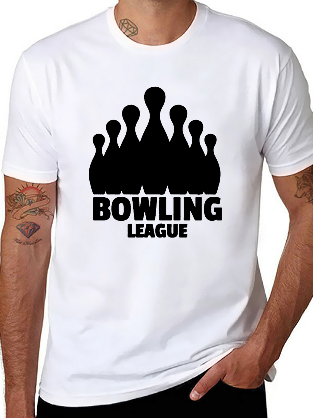 Bowling League Black T-Shirt