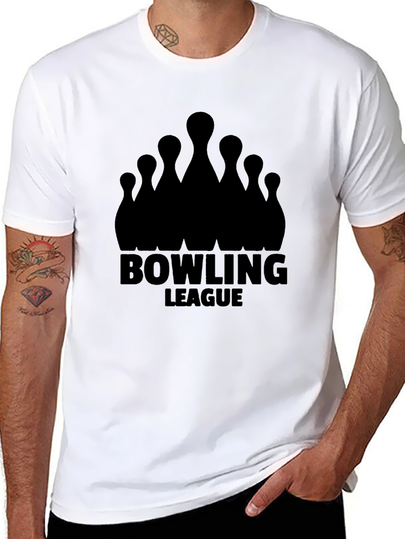 Bowling League Black T-Shirt