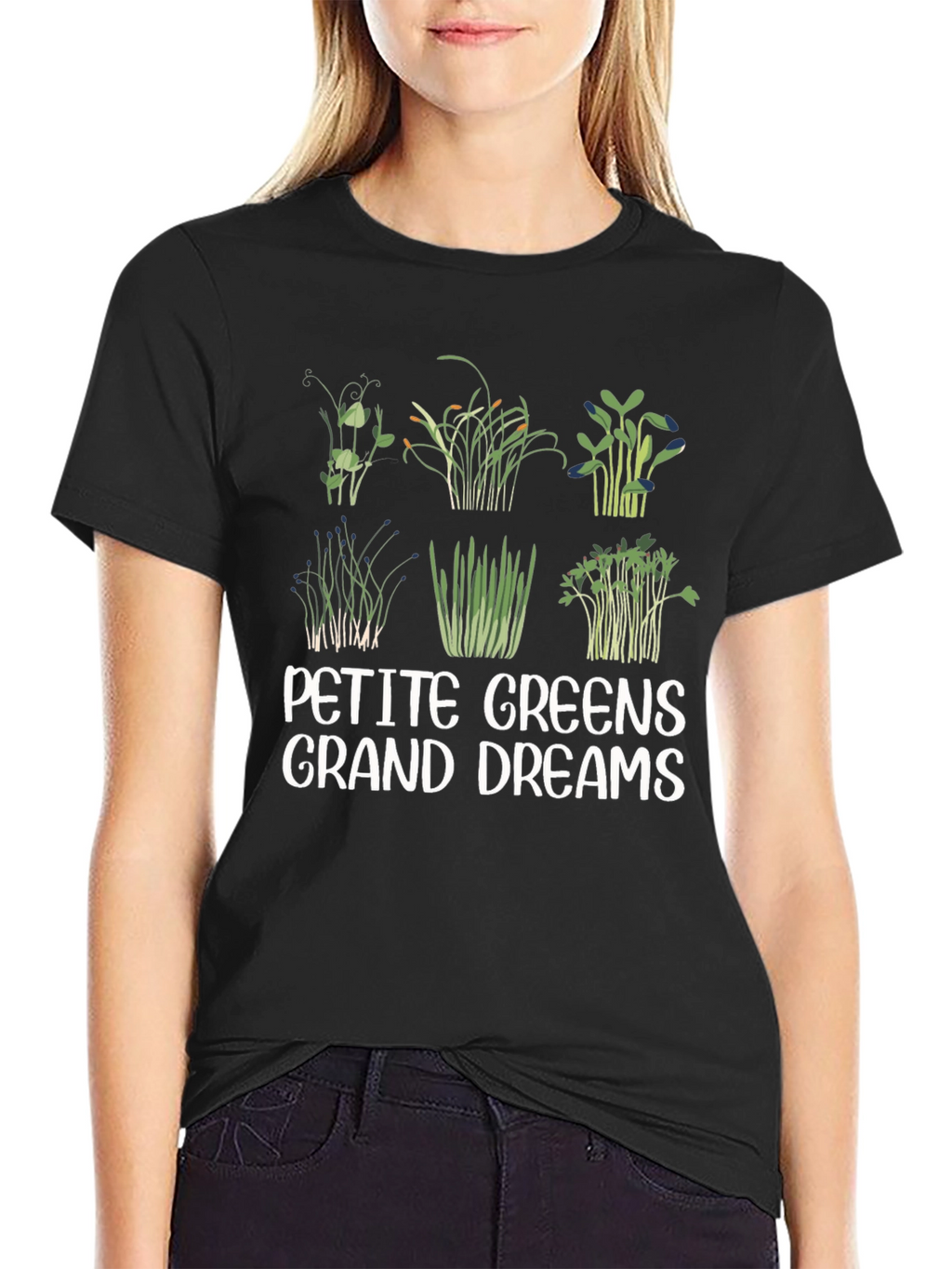 Petite Greens Grand Dreams Graphic T-Shirt