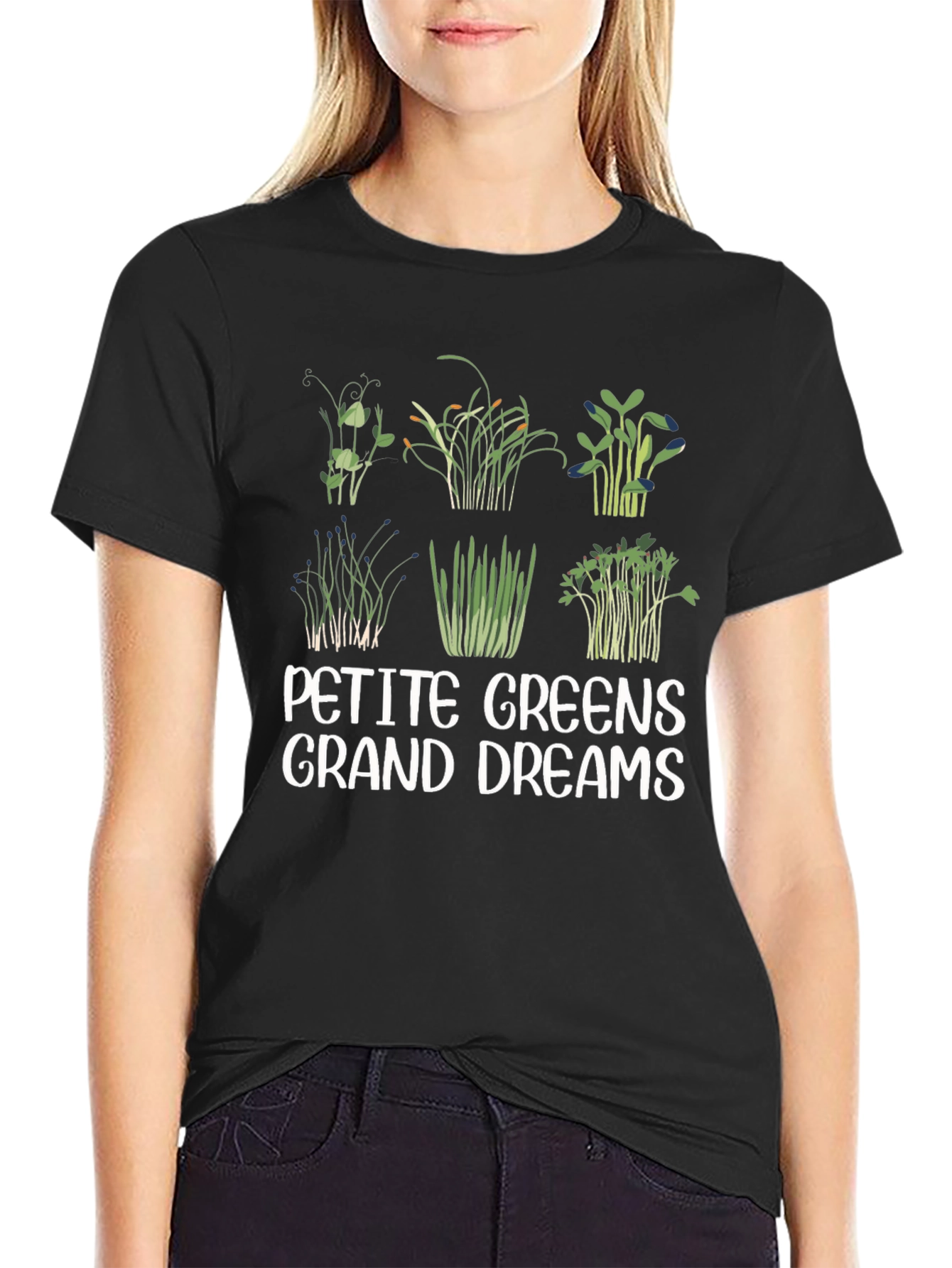 Petite Greens Grand Dreams Graphic T-Shirt