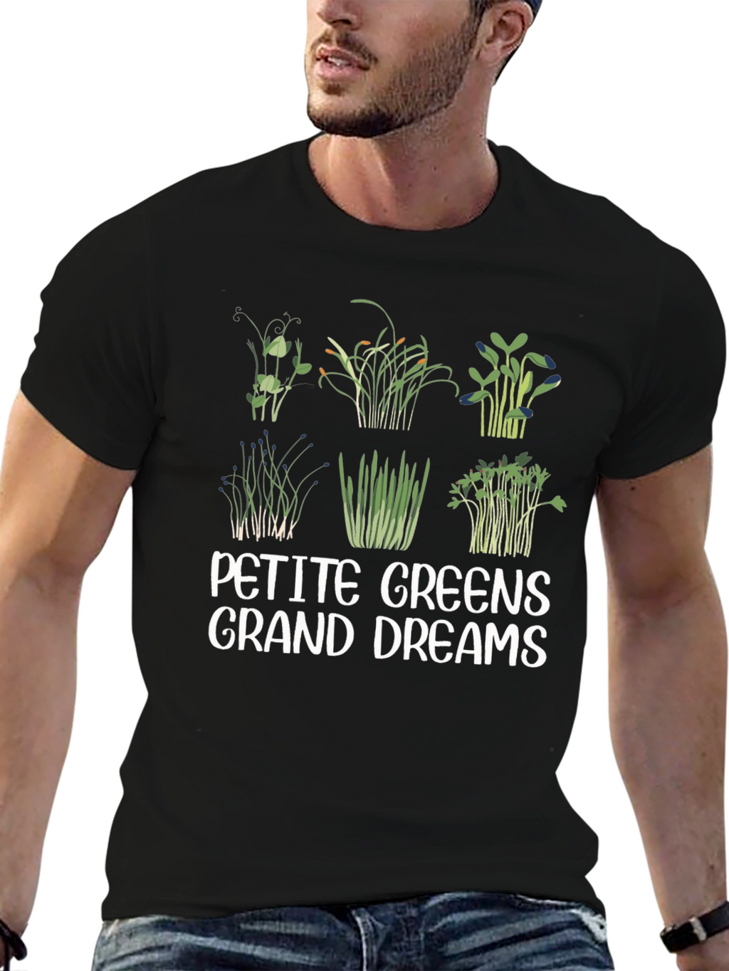 Petite Greens Grand Dreams Graphic T-Shirt