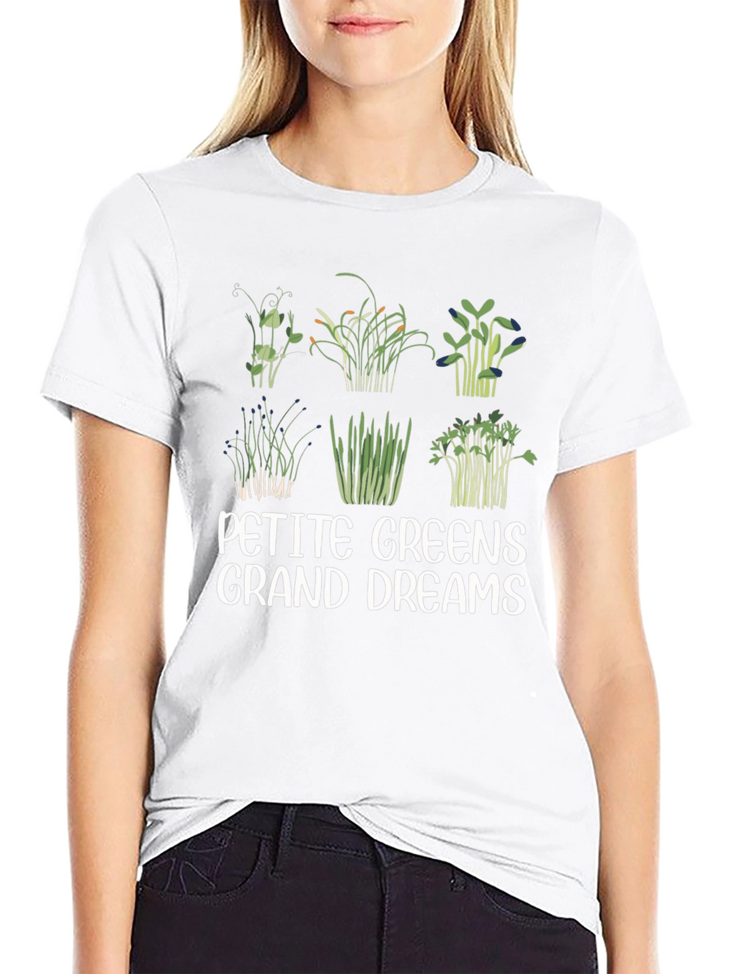 Petite Greens Grand Dreams Graphic T-Shirt