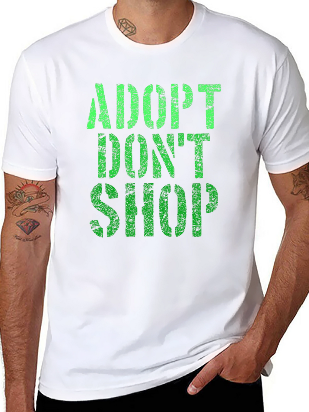 Adopt Dont Shop Graphic T-Shirt