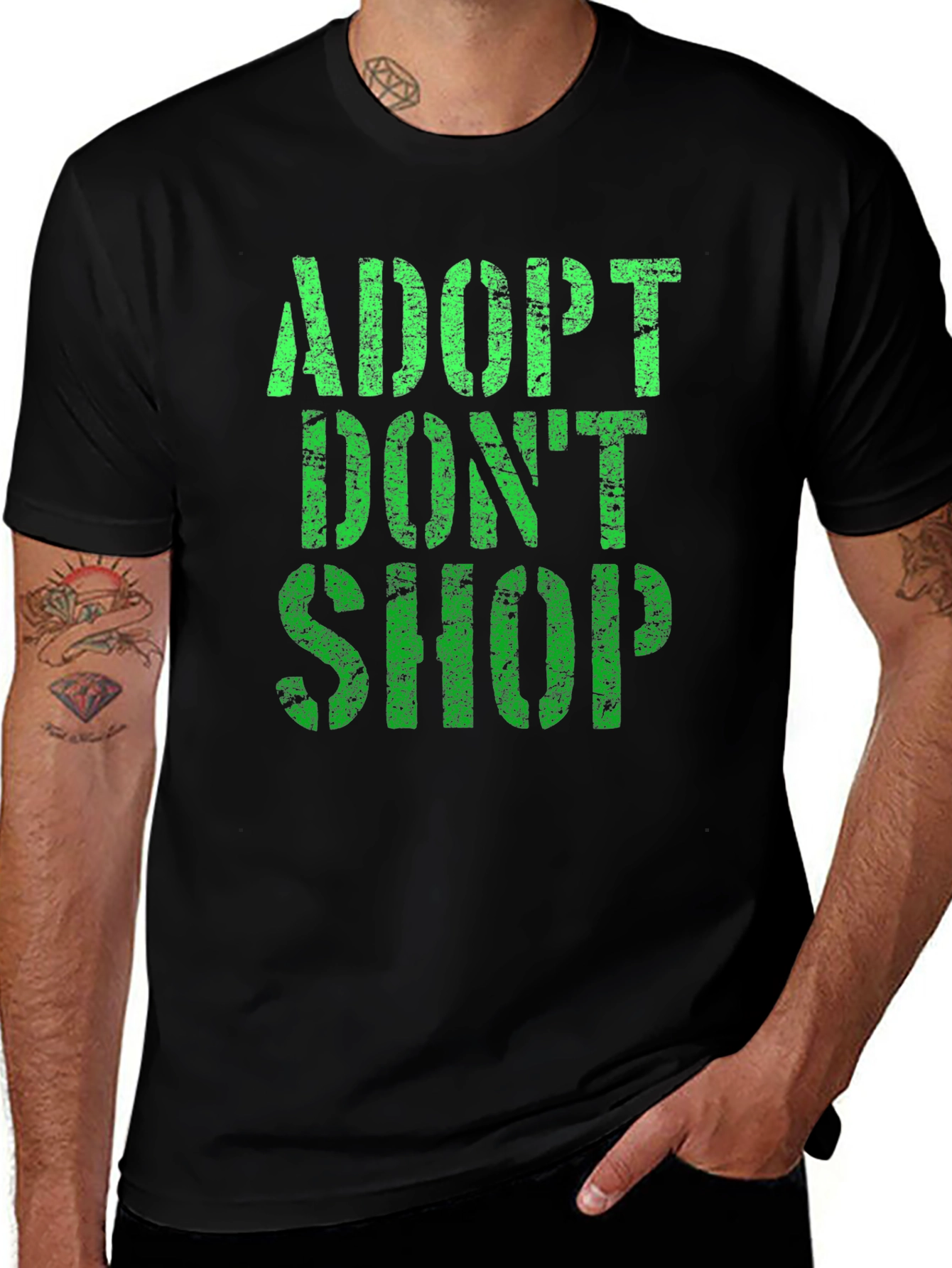 Adopt Dont Shop Graphic T-Shirt