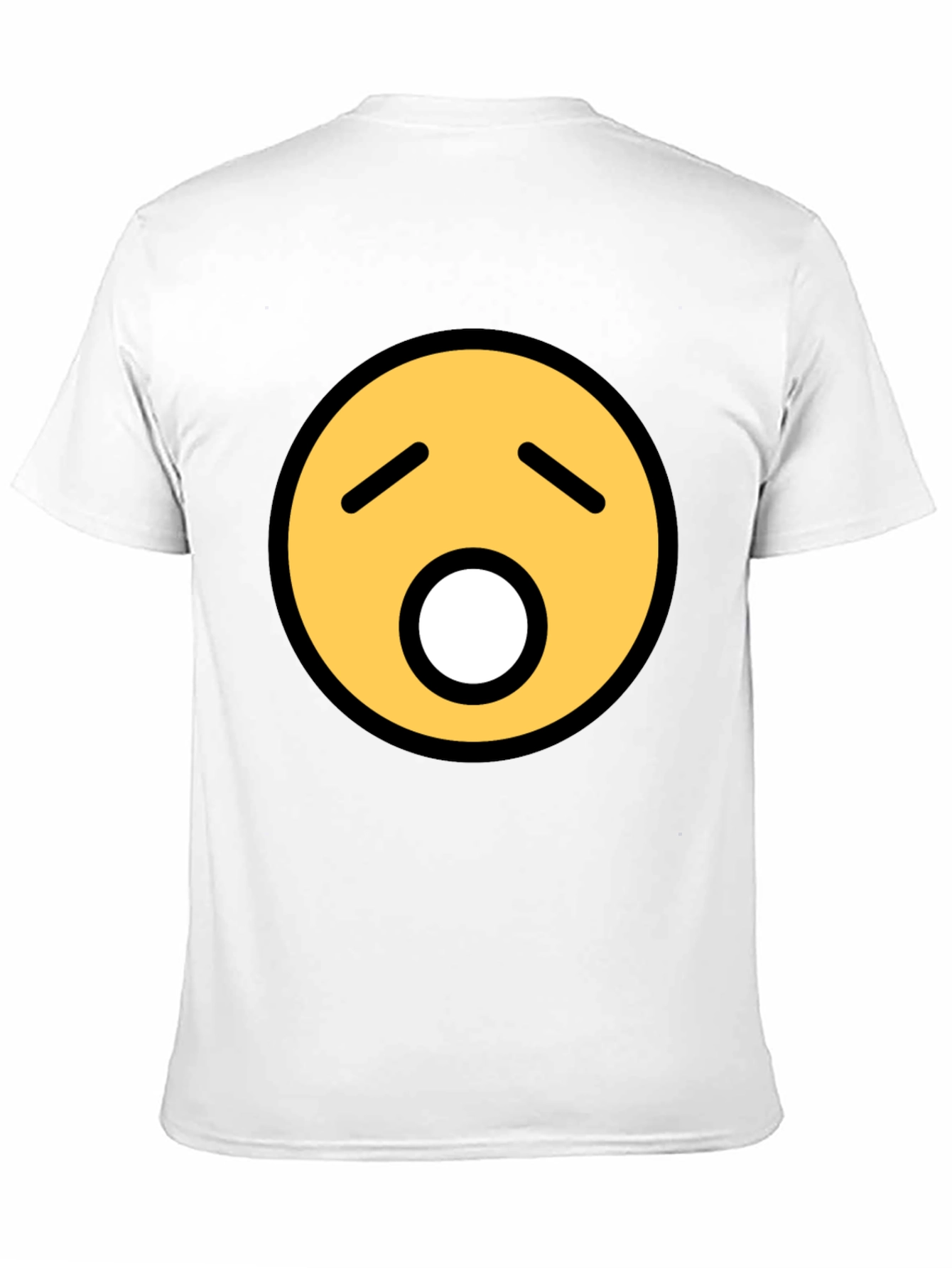Yawning Emoji Graphic Tee - Black