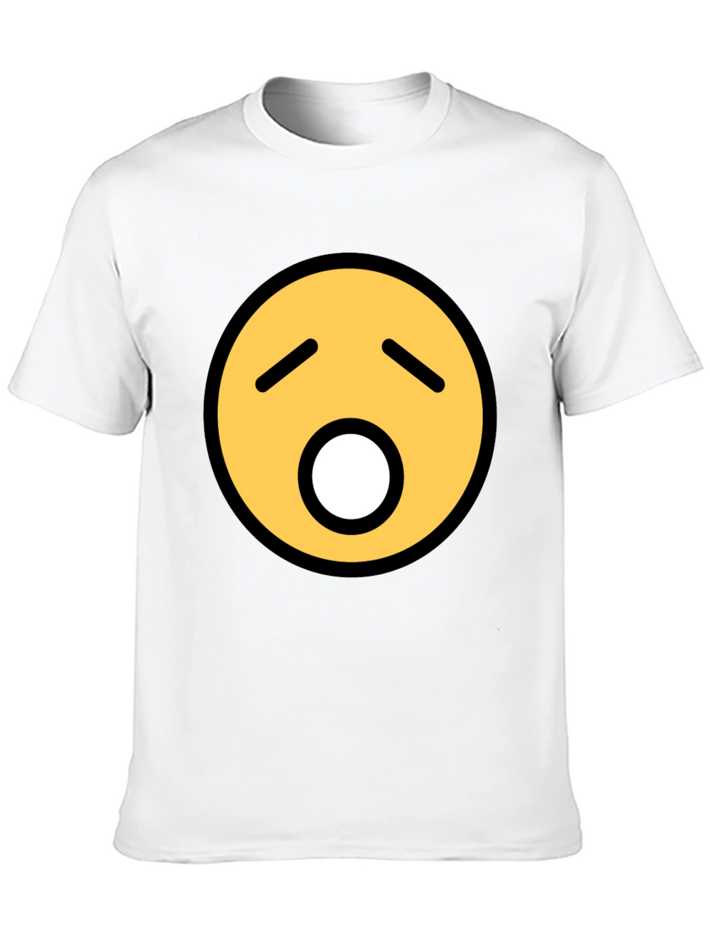 Yawning Emoji Graphic Tee - Black
