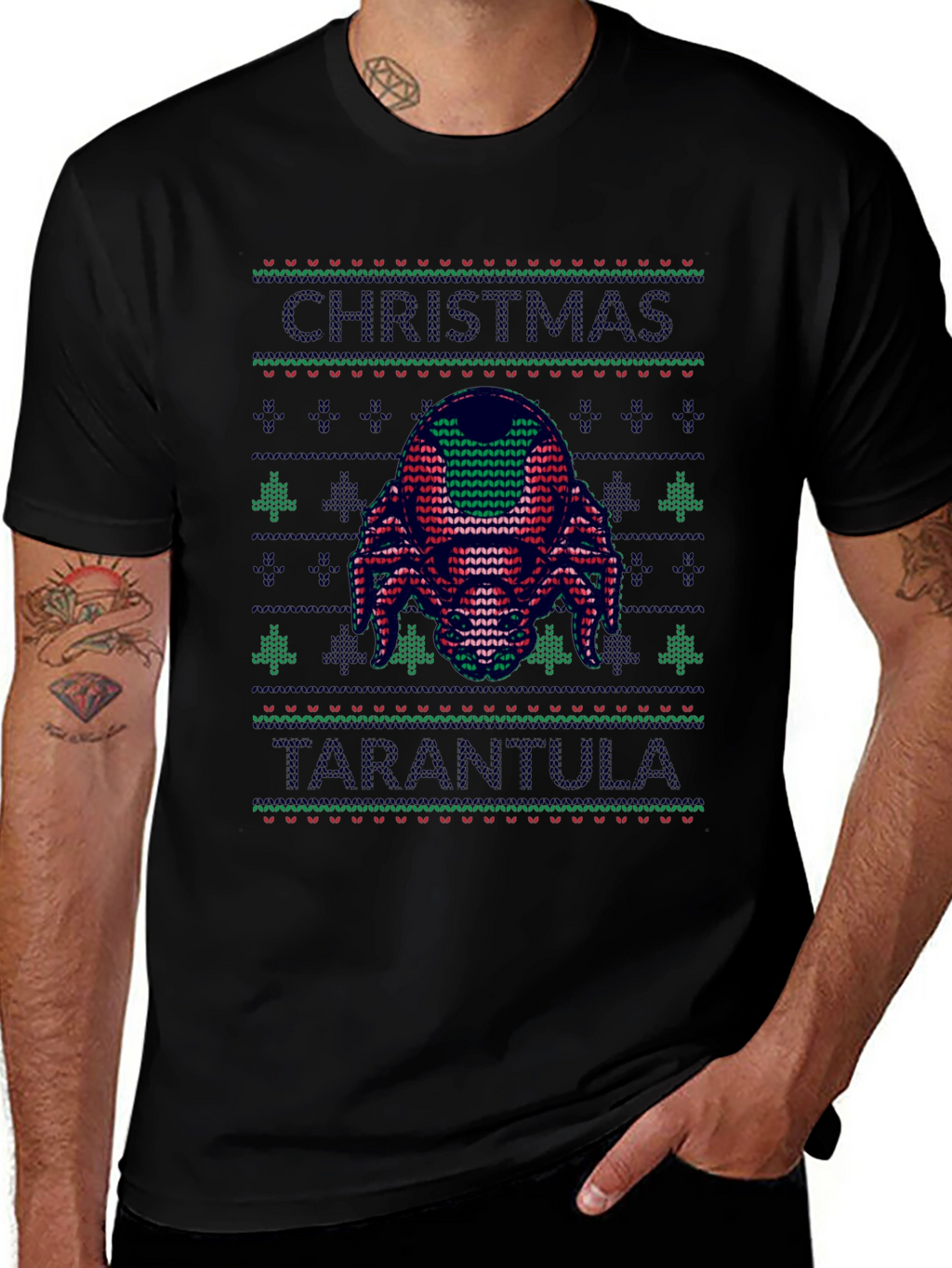 Christmas Tarantula Ugly Sweater T-Shirt
