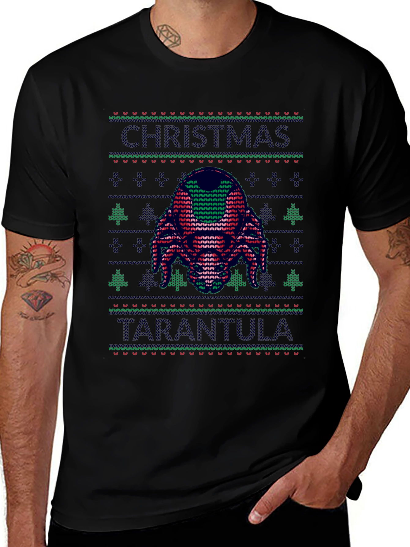 Christmas Tarantula Ugly Sweater T-Shirt