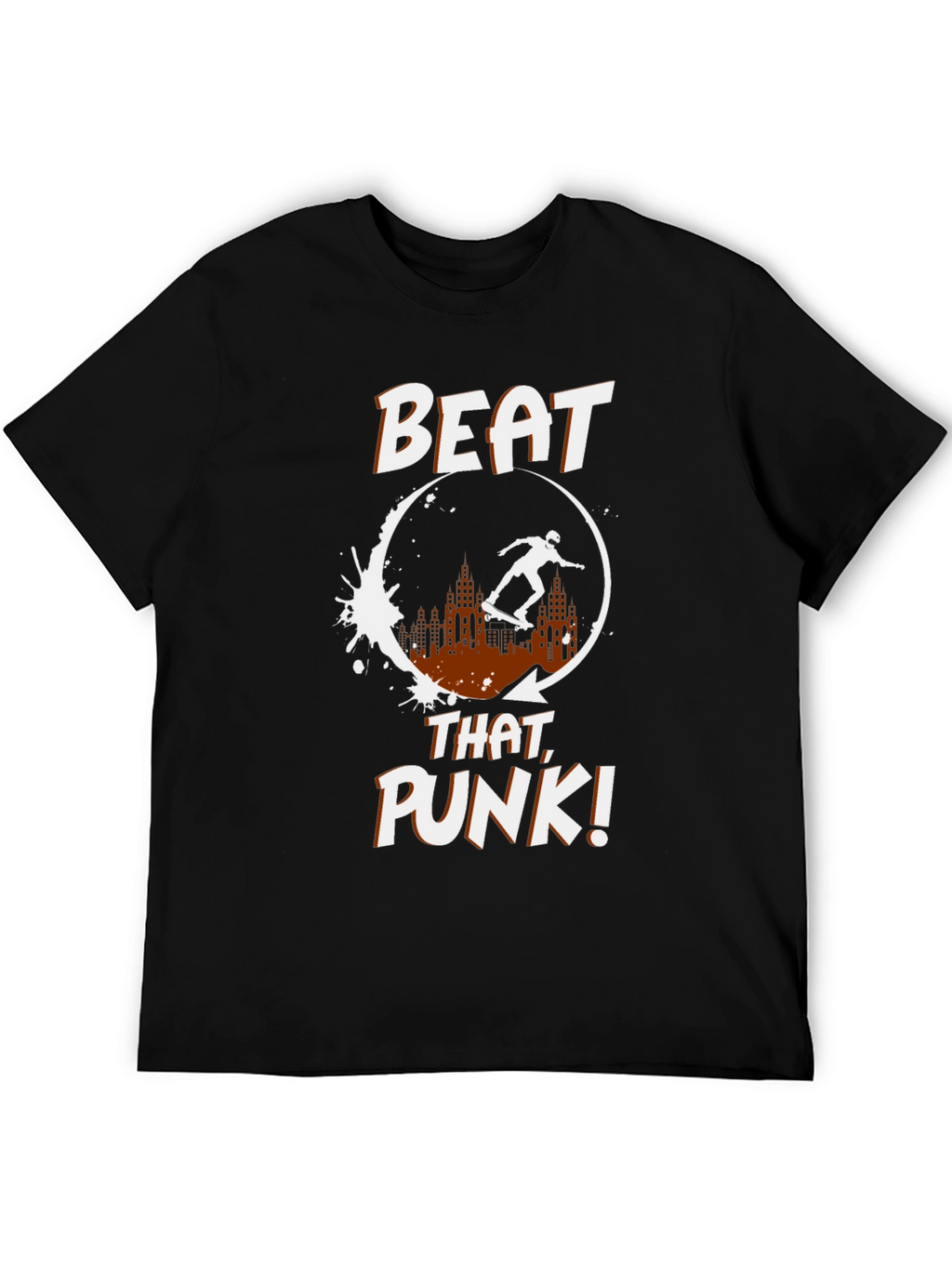 Skateboarding Graphic Tee - Beat That Punk!
