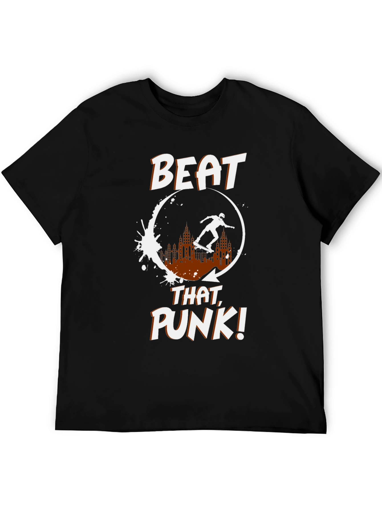 Skateboarding Graphic Tee - Beat That Punk!