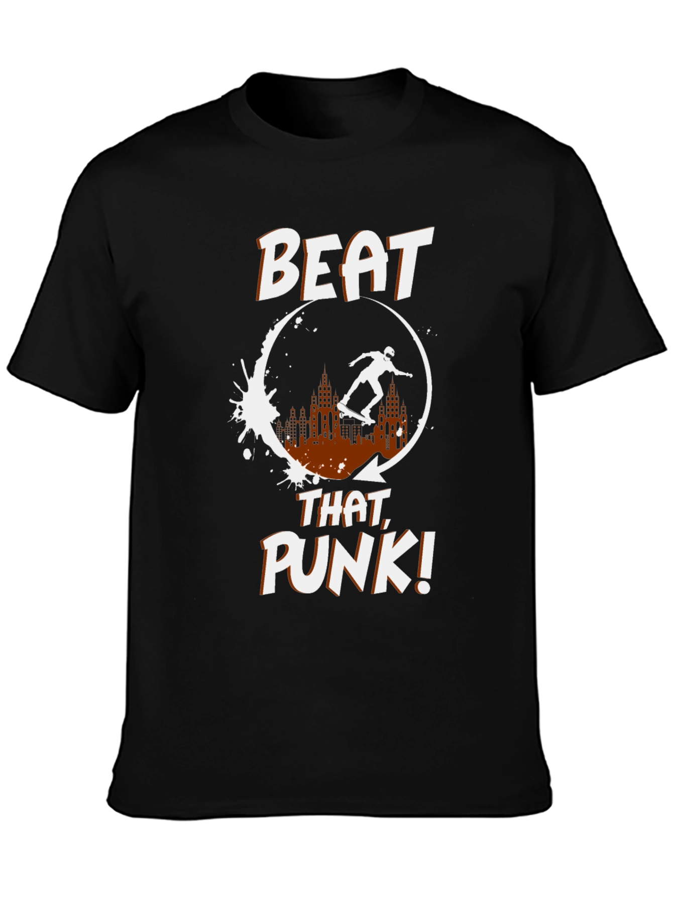 Skateboarding Graphic Tee - Beat That Punk!