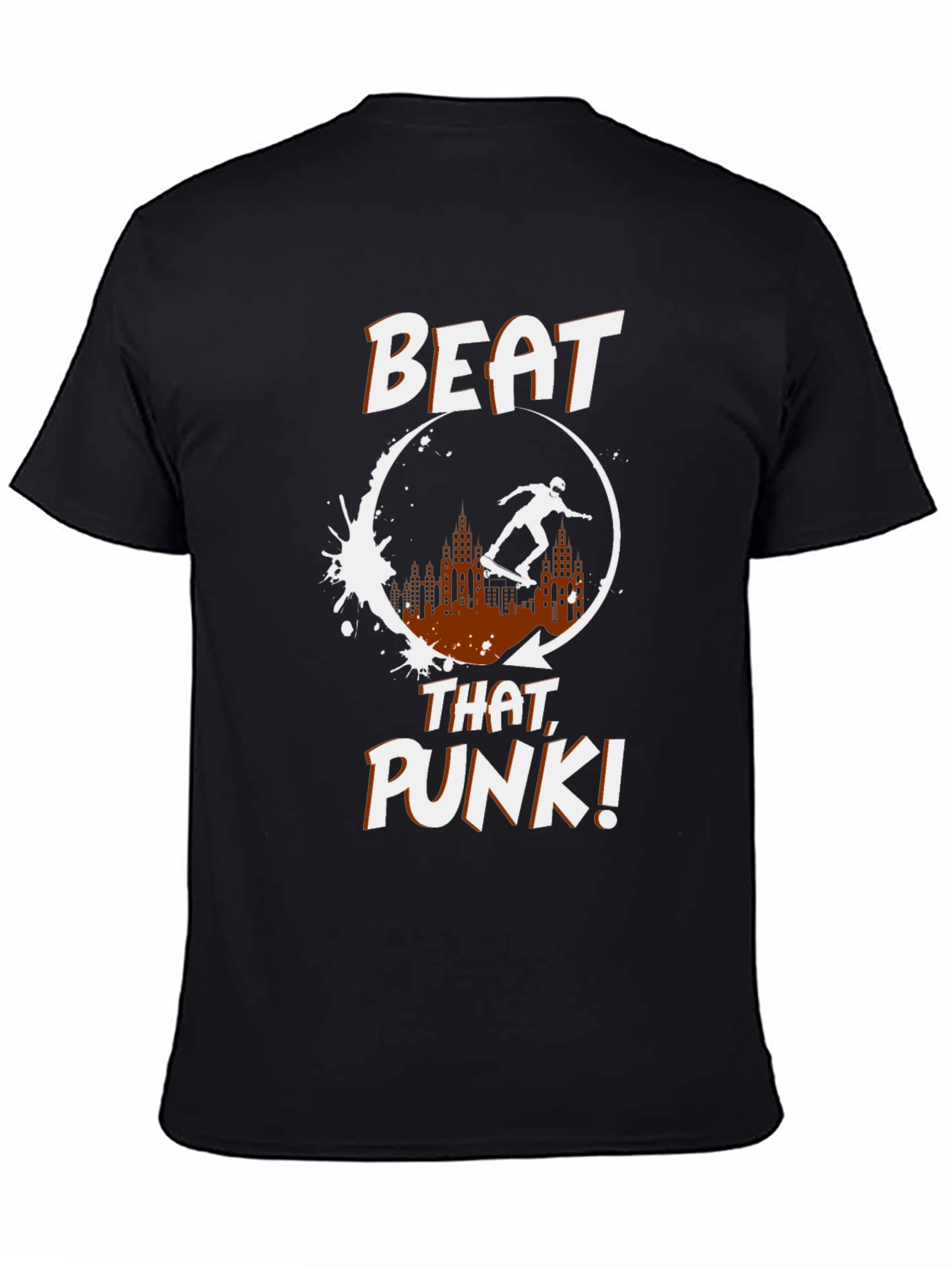 Skateboarding Graphic Tee - Beat That Punk!